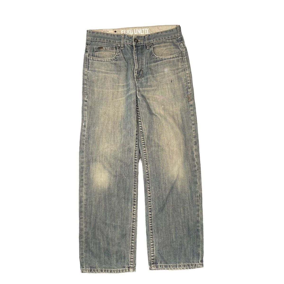 Ecko Unltd. × JNCO Ecko Unlimited Baggy Vintage Y2K Hip Hop Denim Pants Size US 32 / EU 48 - 5 Thumbnail