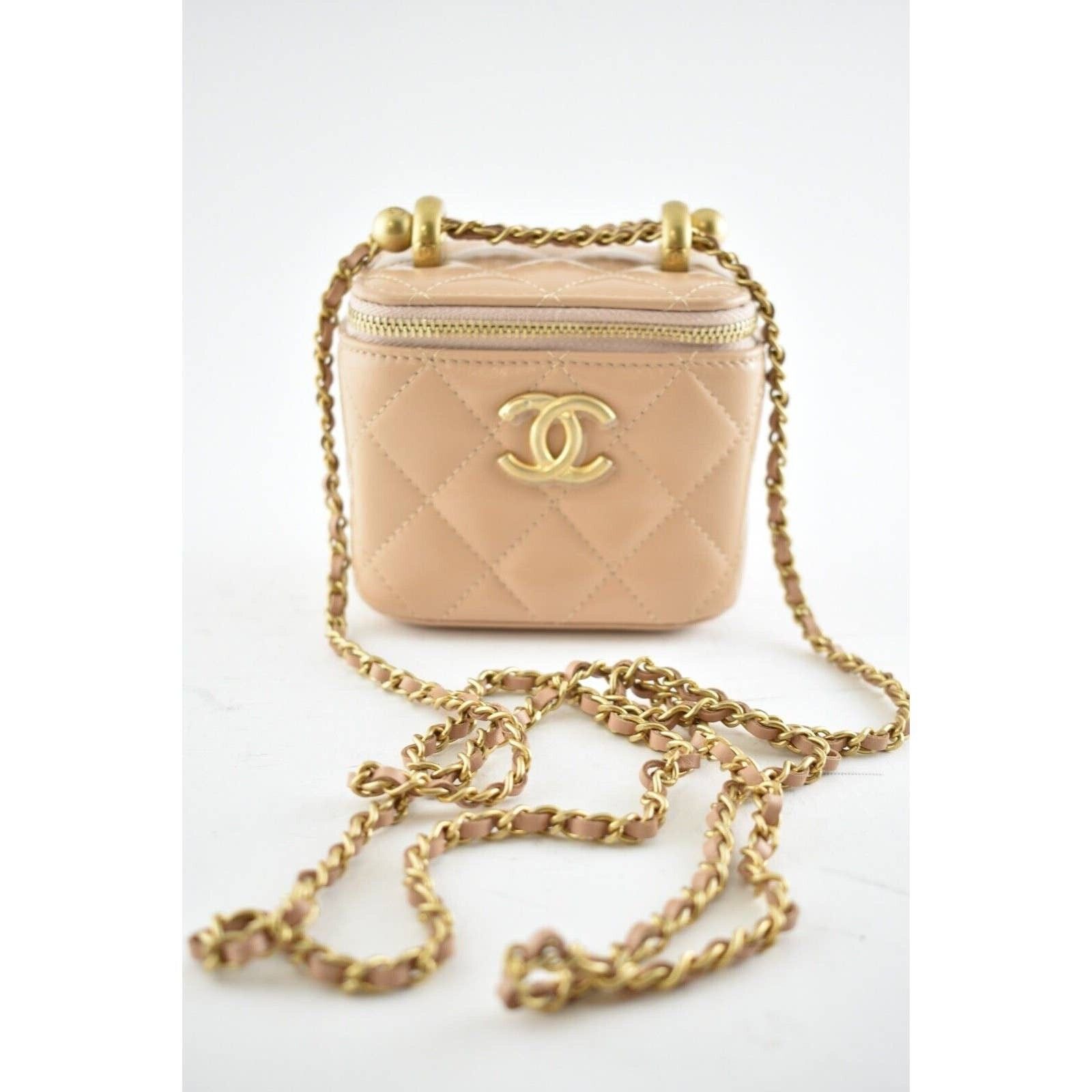 Chanel Chanel Vanity With Chain Pearl Logo Shoulder Crossbody Bag Size ONE SIZE - 2 Thumbnail