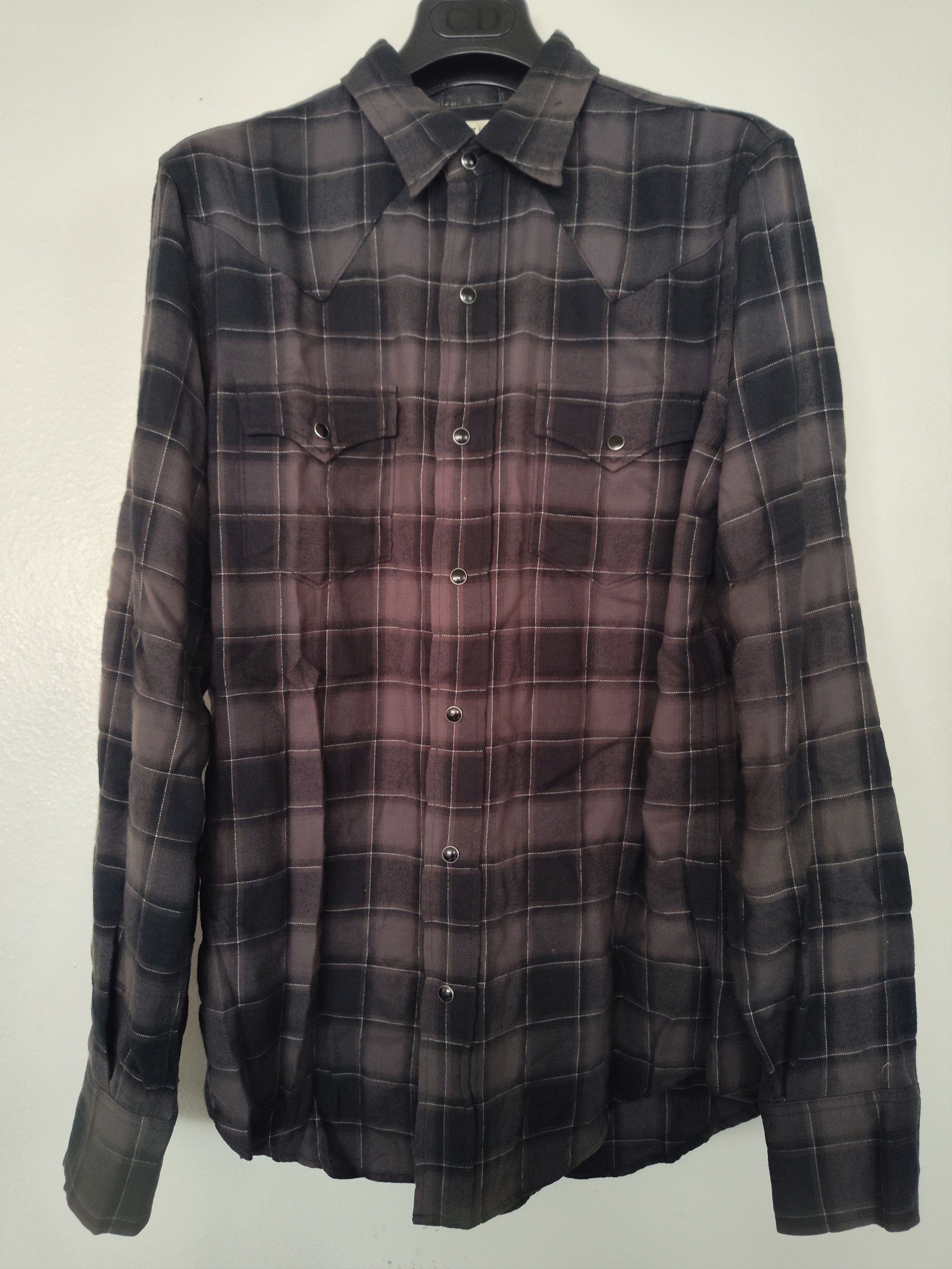 Saint Laurent Paris 2017 MIJ Western Plaid Size US S / EU 44-46 / 1 - 8 Thumbnail