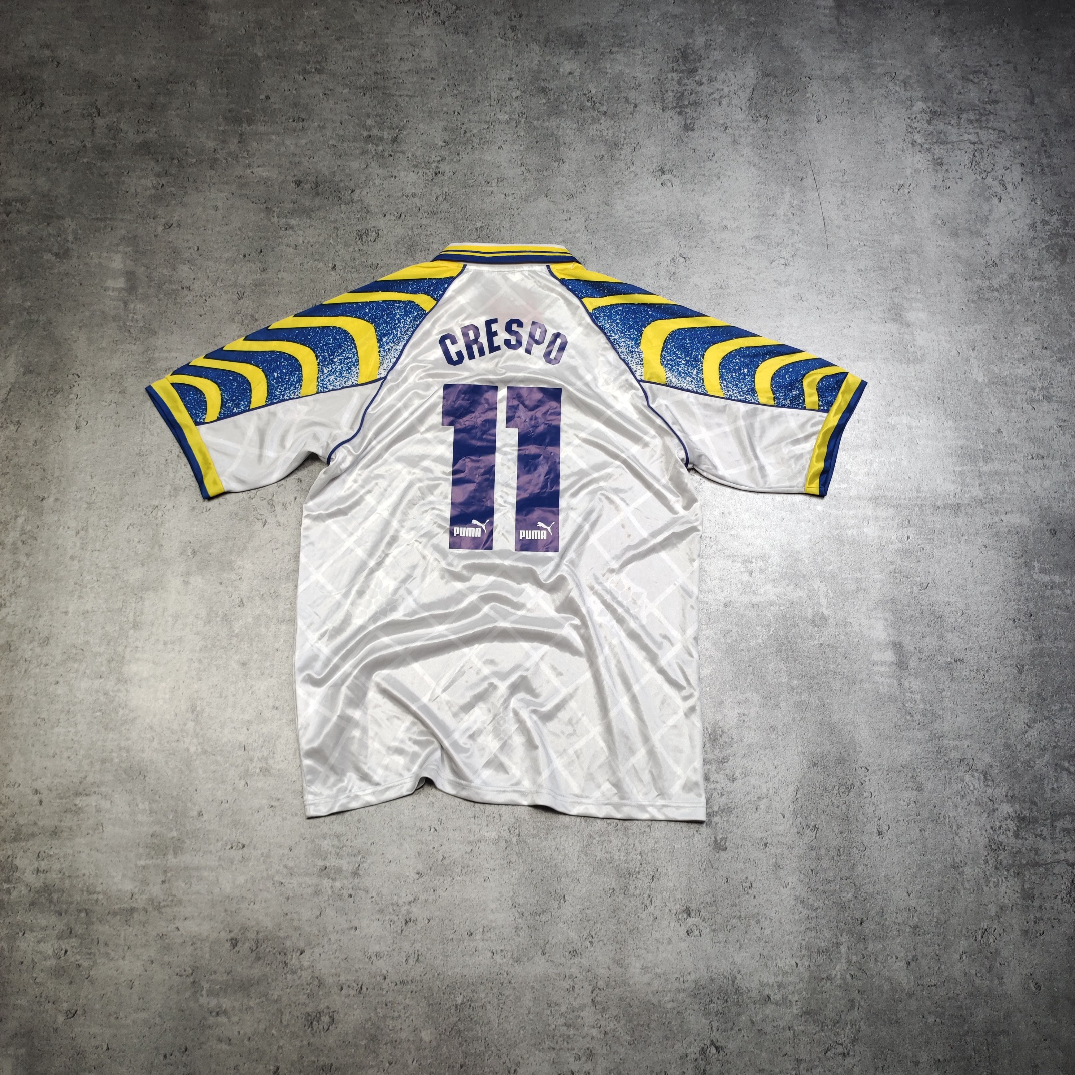 Vintage Vintage RARE 1995 Home Parma FC #11 Crespo Football Kit Size US XL / EU 56 / 4 - 1 Thumbnail