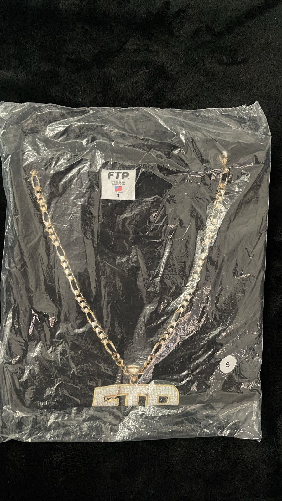 image of Fuck The Population Ftp Chain Tee in Black, Men's (Size Small)