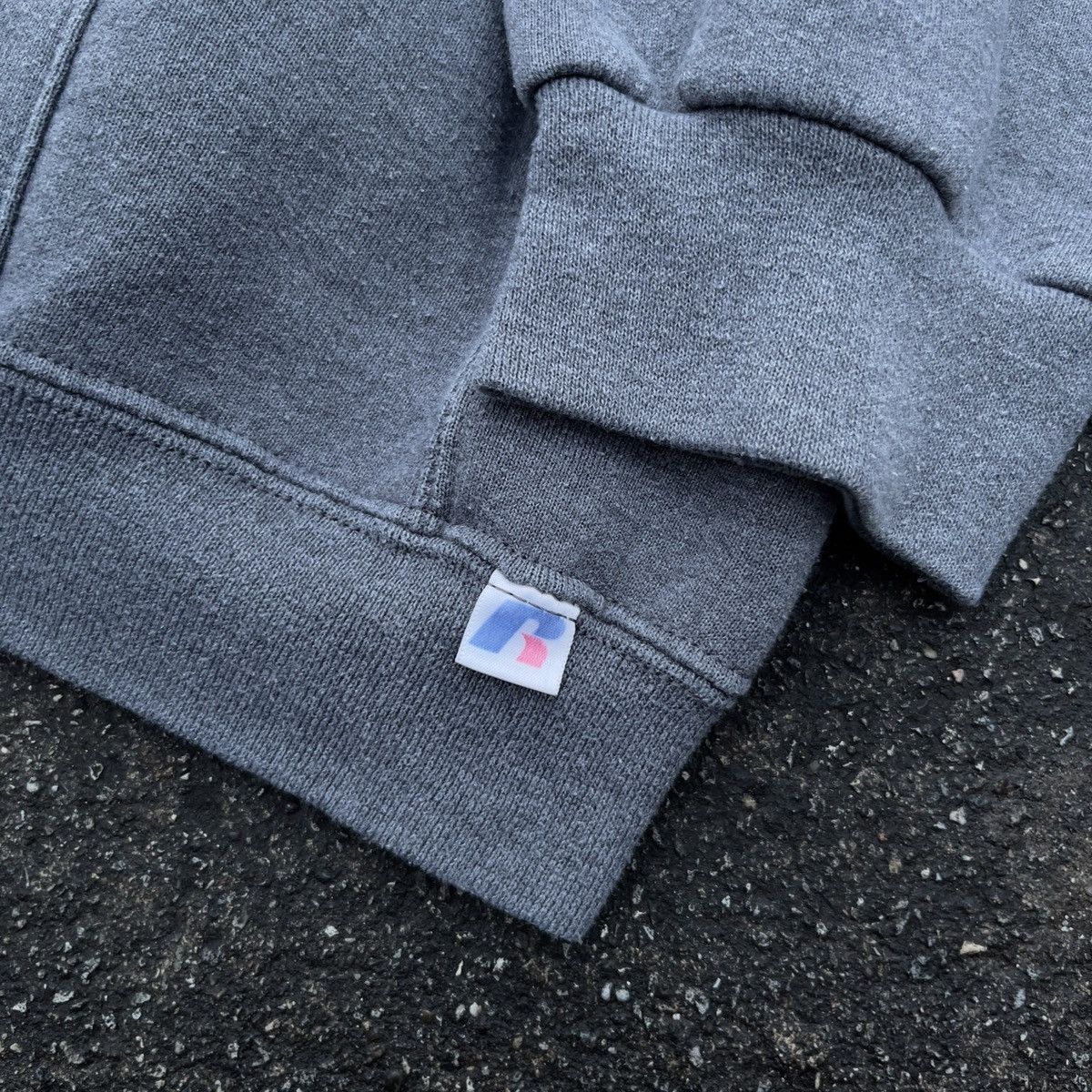 Russell Athletic × Vintage Vintage Y2K RUSSELL ATHLETIC Blank Smoke Grey Hoodie Size US XXL / EU 58 / 5 - 3 Thumbnail