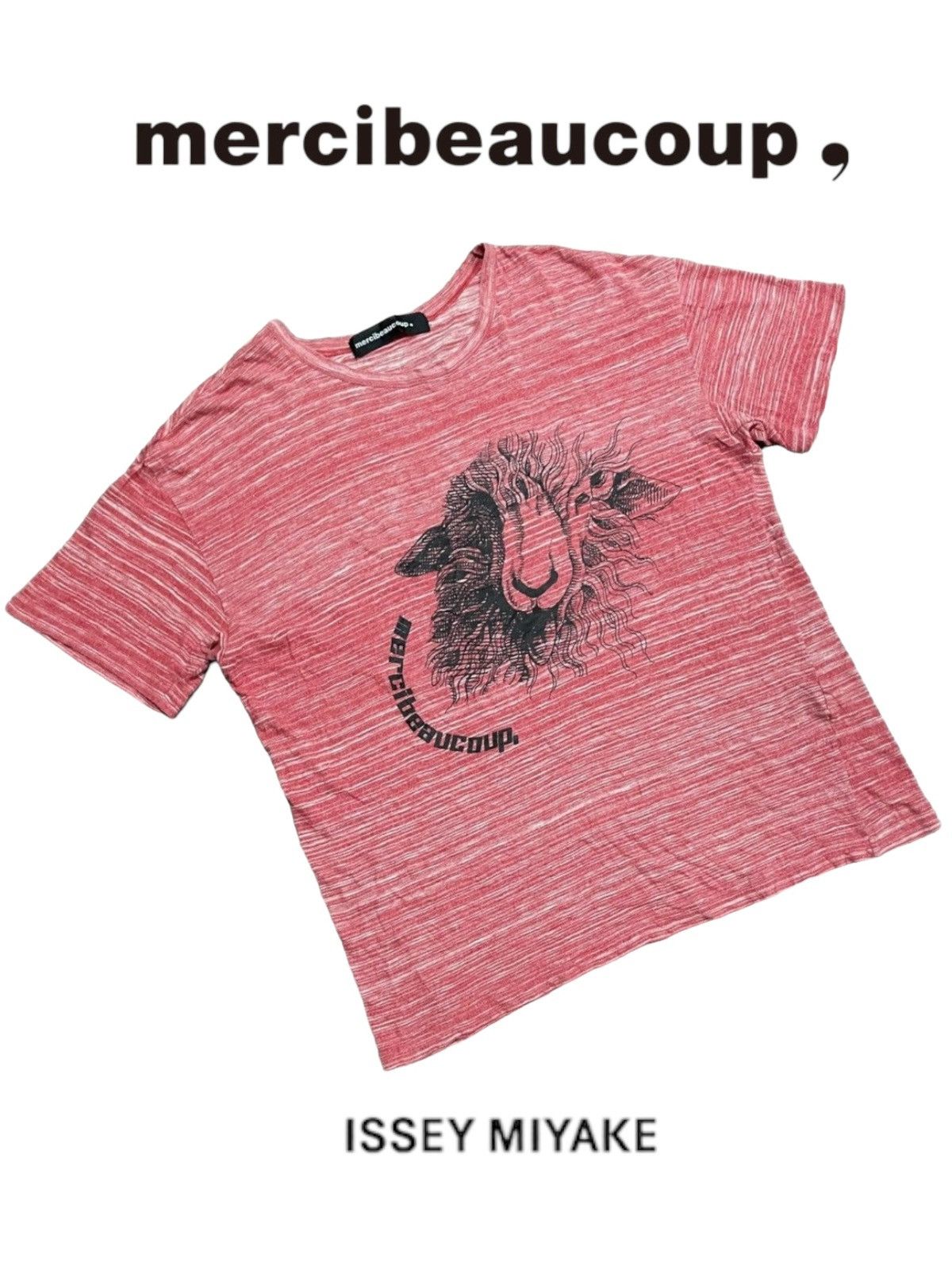 Issey Miyake Mercibeaucoup, Animal illusion Art Spellout Tee Size US L / EU 52-54 / 3 - 3 Thumbnail