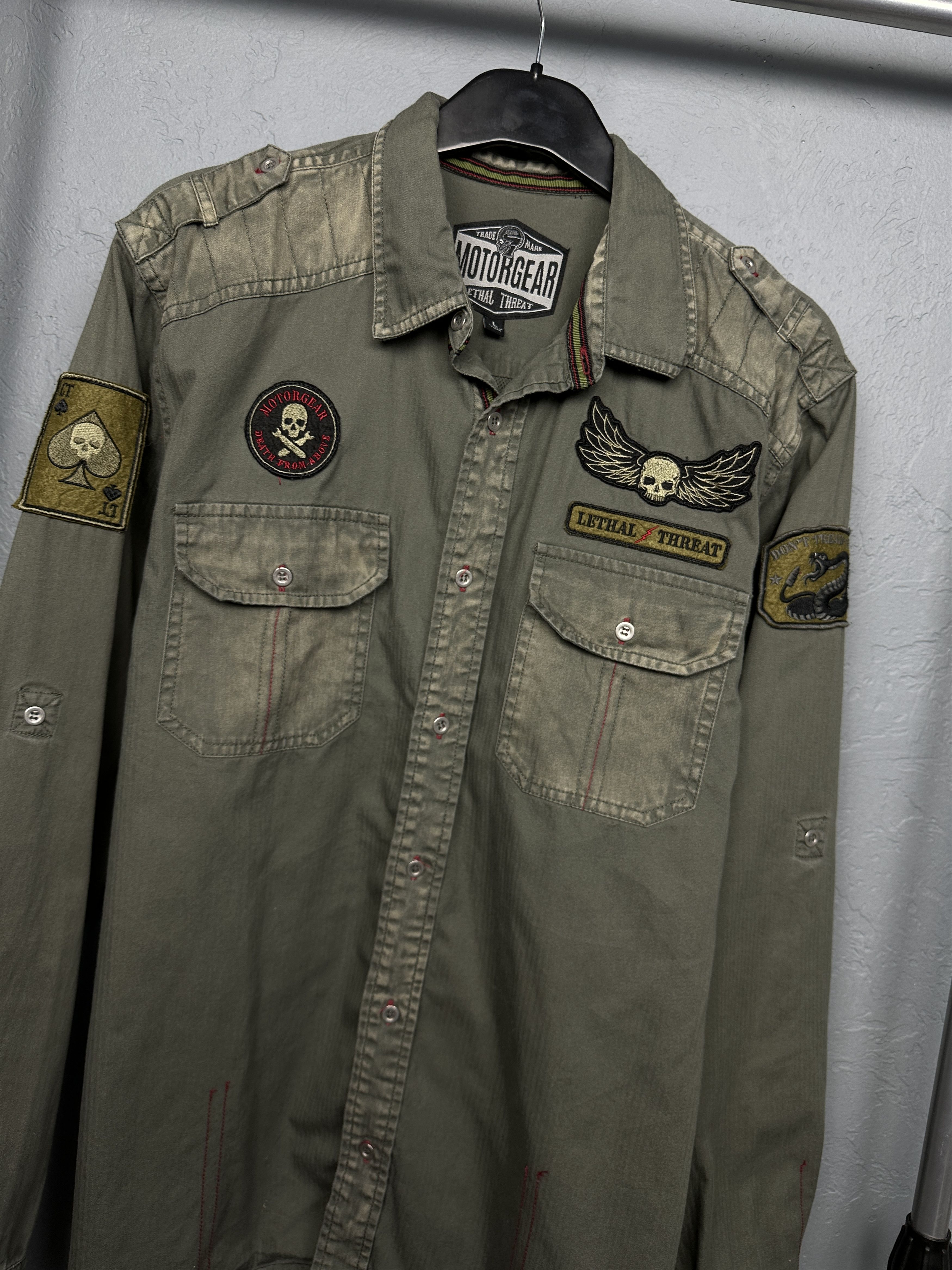 Vintage Motorgear Mens Biker Shirt Bombs Away Naked Girl Size US L / EU 52-54 / 3 - 4 Thumbnail