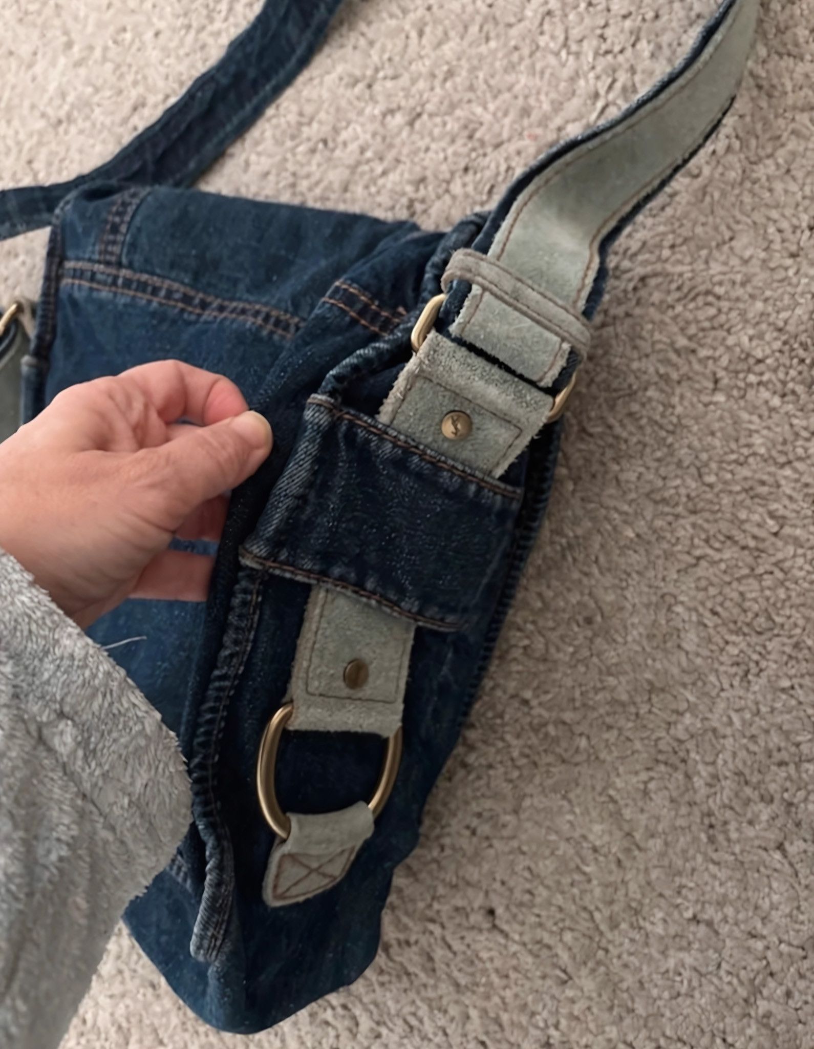 Saint Laurent Paris RIVE GAUCHE CROSSBODY DENIM BAG BY TOM FORD Size ONE SIZE - 5 Thumbnail