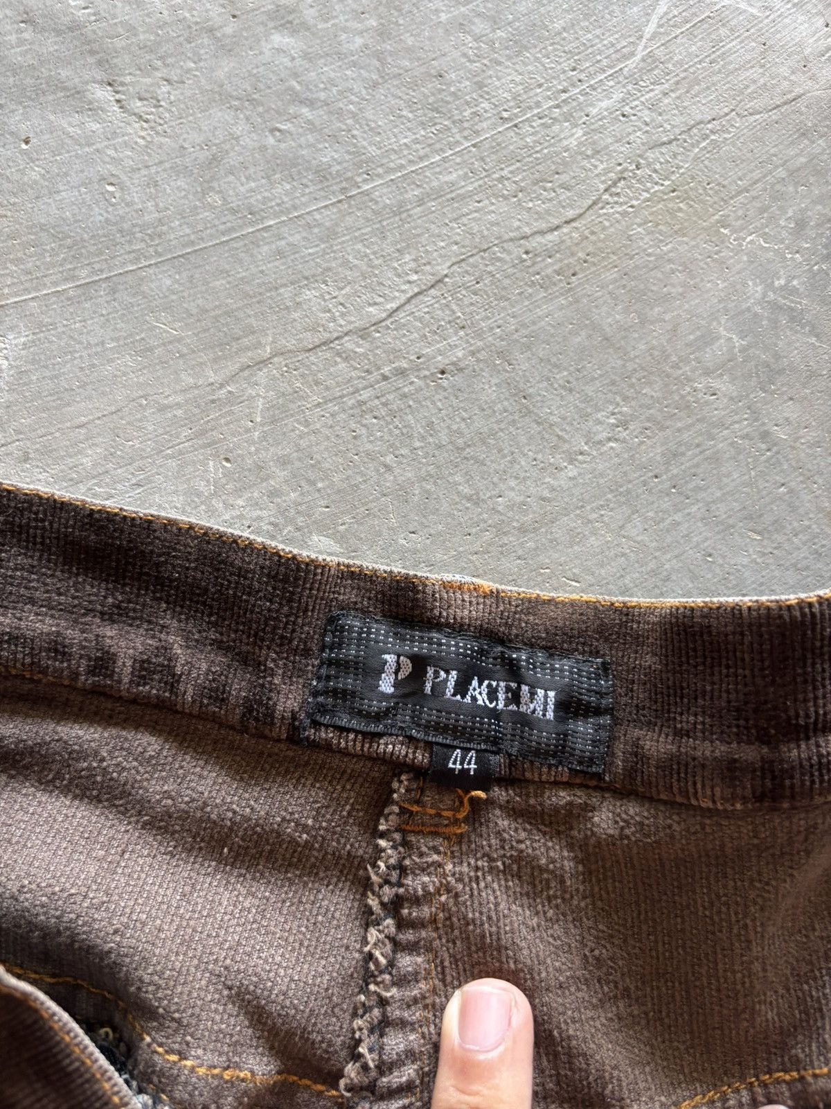 Japanese Brand PLACEMI flare japanese jeans hybrid denim curduroy Size US 31 - 4 Thumbnail