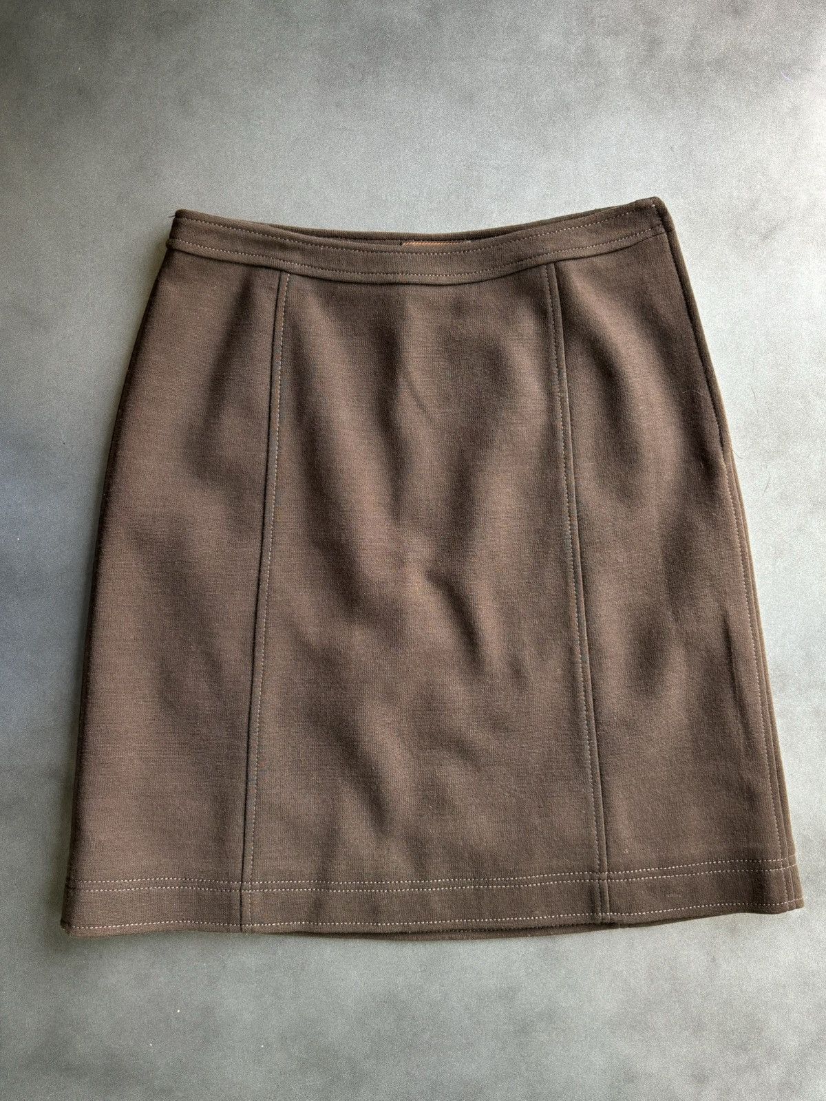Prada × Vintage 1990s Vintage Prada Skirt Wool Mini Short Pencil 1996 1991 Size 30" / US 8 / IT 44 - 3 Thumbnail