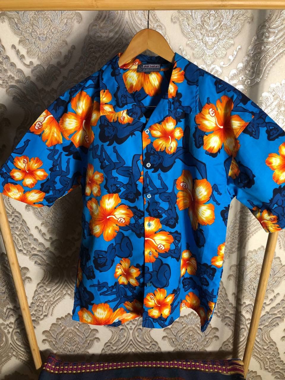 Vintage VERY RARE HAWAII SEXY HOT BABY FLOWERS DESIGNER SHIRT 90s Size US L / EU 52-54 / 3 - 2 Thumbnail
