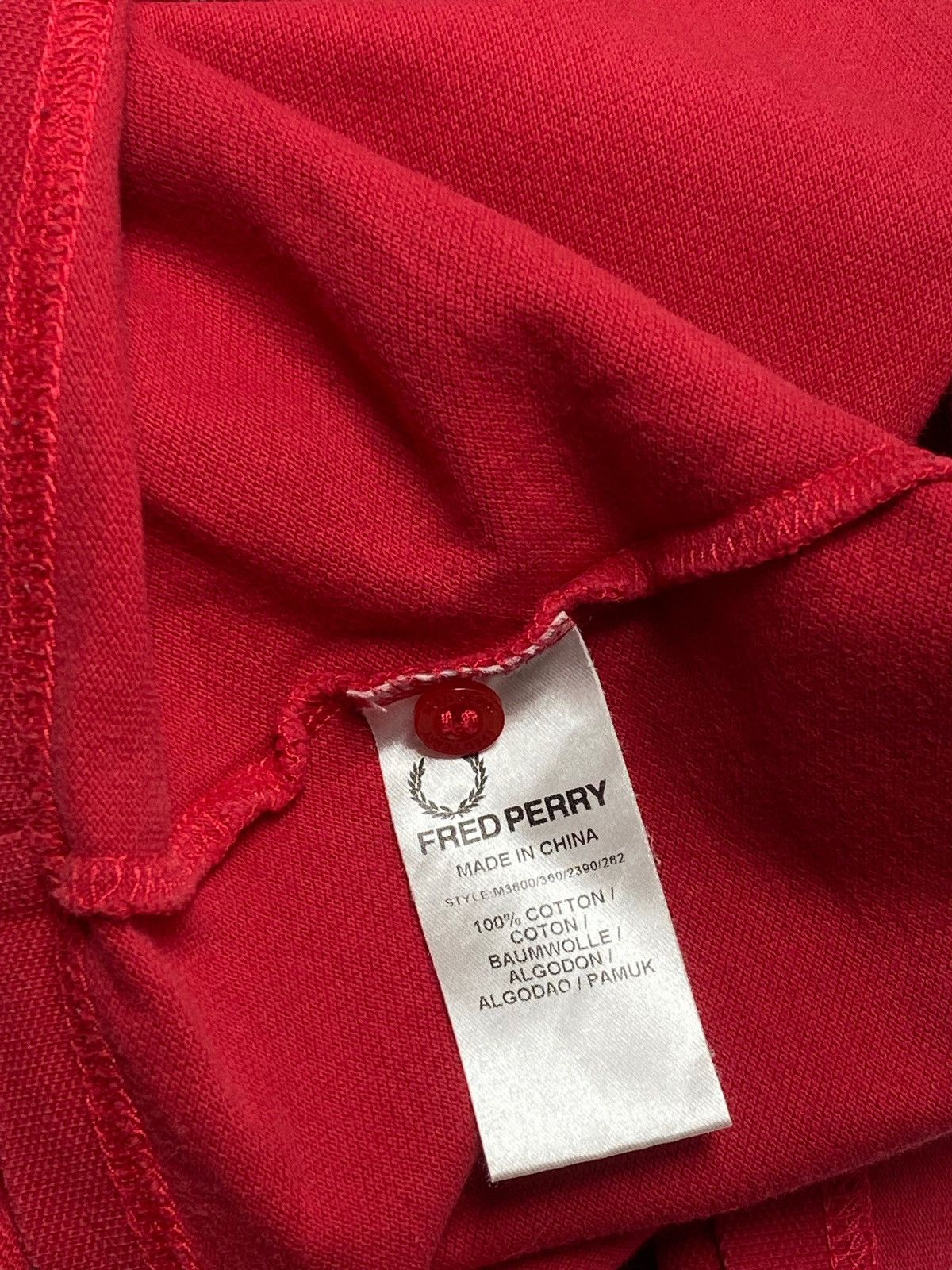 Fred Perry Vintage FRED PERRY Red Polo Shirt Small Minimalistic Logo Size US L / EU 52-54 / 3 - 4 Thumbnail