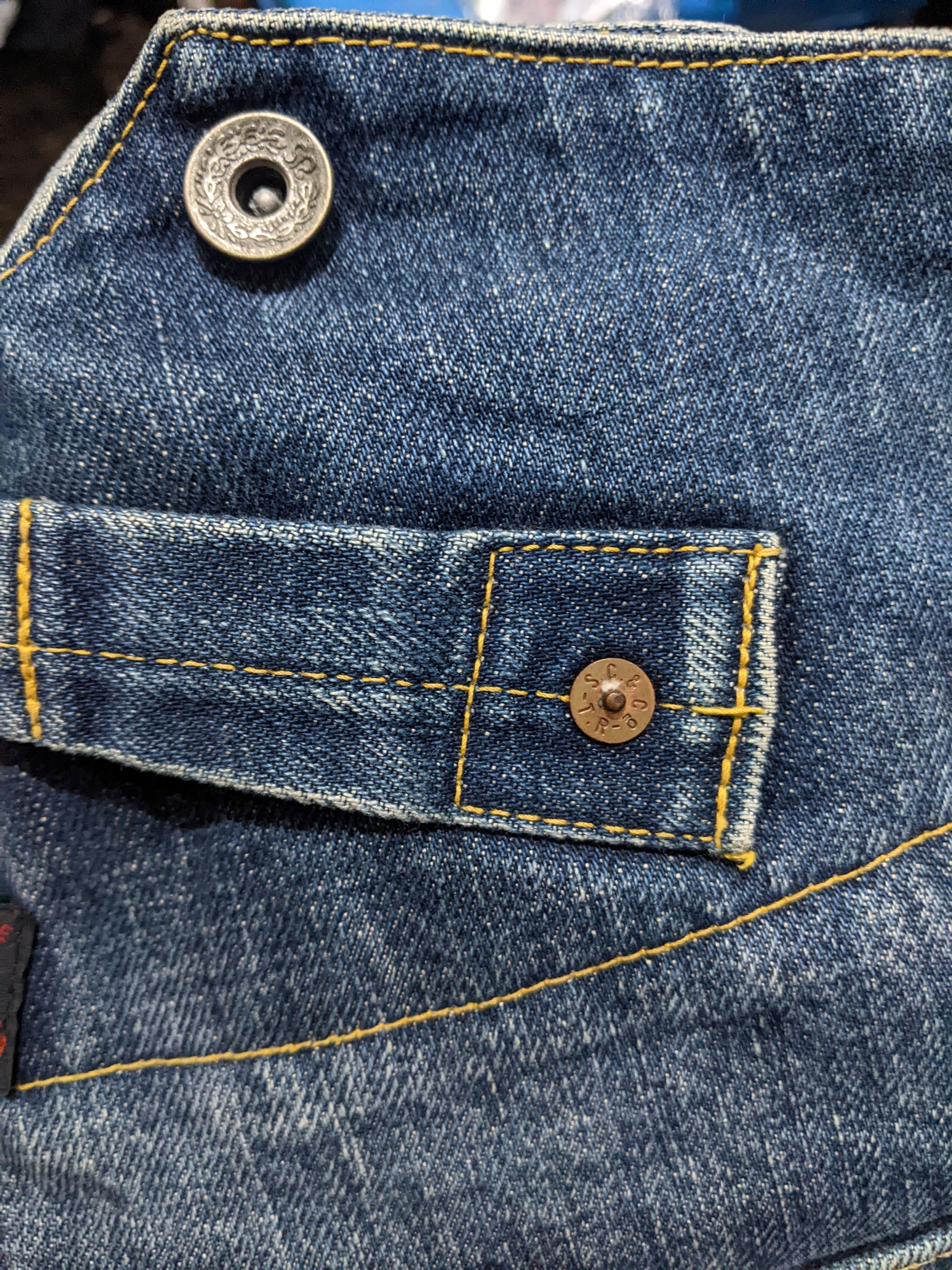 Evisu Evis (Before Evisu) Buckle Back Selvedge Jeans Size US 28 / EU 44 - 8 Thumbnail