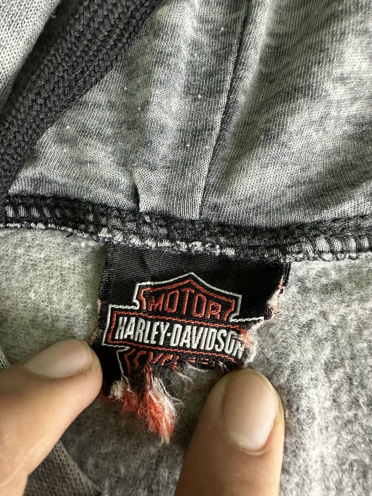 Harley Davidson × Vintage Vtg Harley-Davidson Print Skull Hoodie Sweatshirt Size US M / EU 48-50 / 2 - 10 Thumbnail