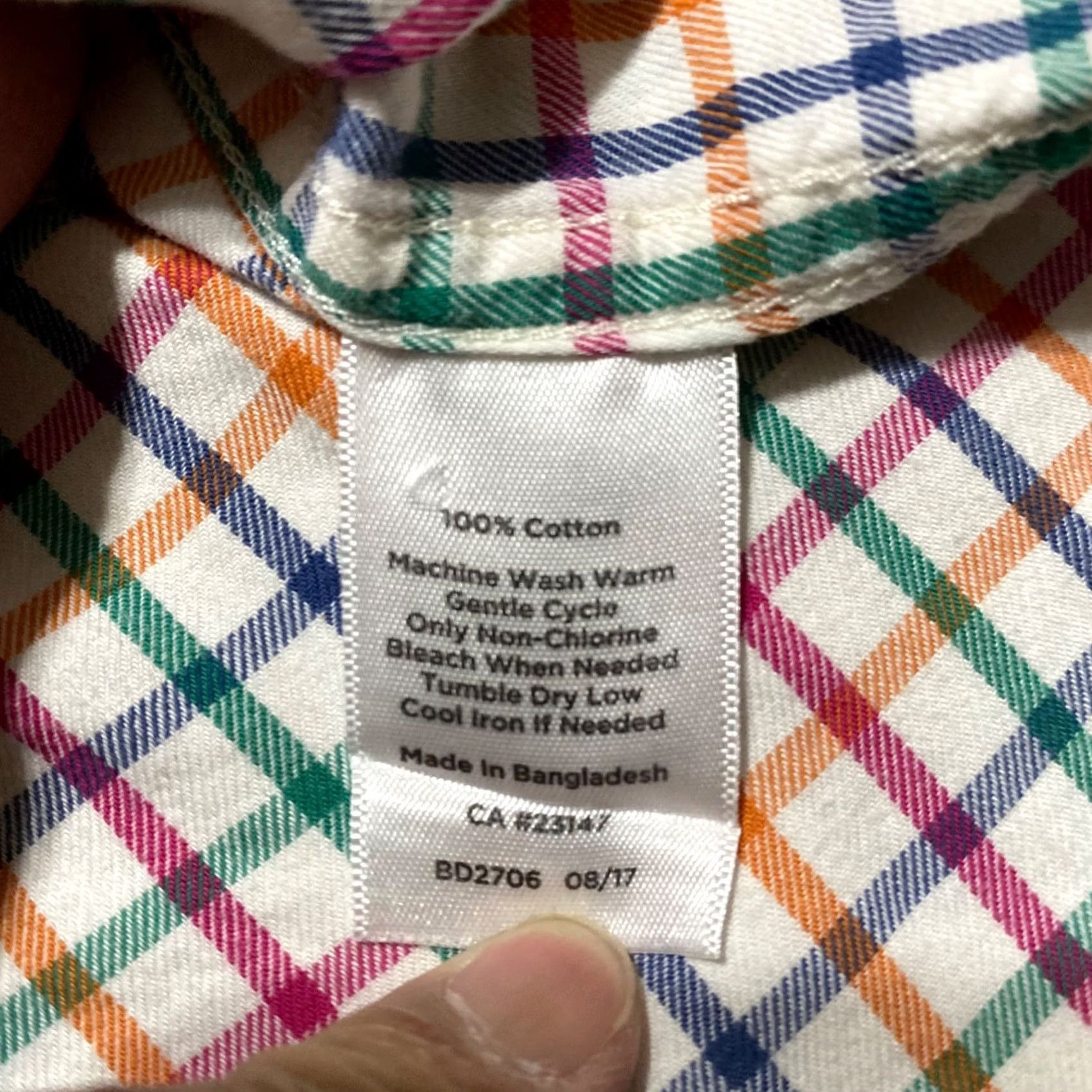 Talbots Talbots Womens Button-Up Shirt PM Multicolor Plaid Cotton Petite Long Sleeve Casual Shirt Womens Size M / US 6-8 / IT 42-44 - 4 Thumbnail