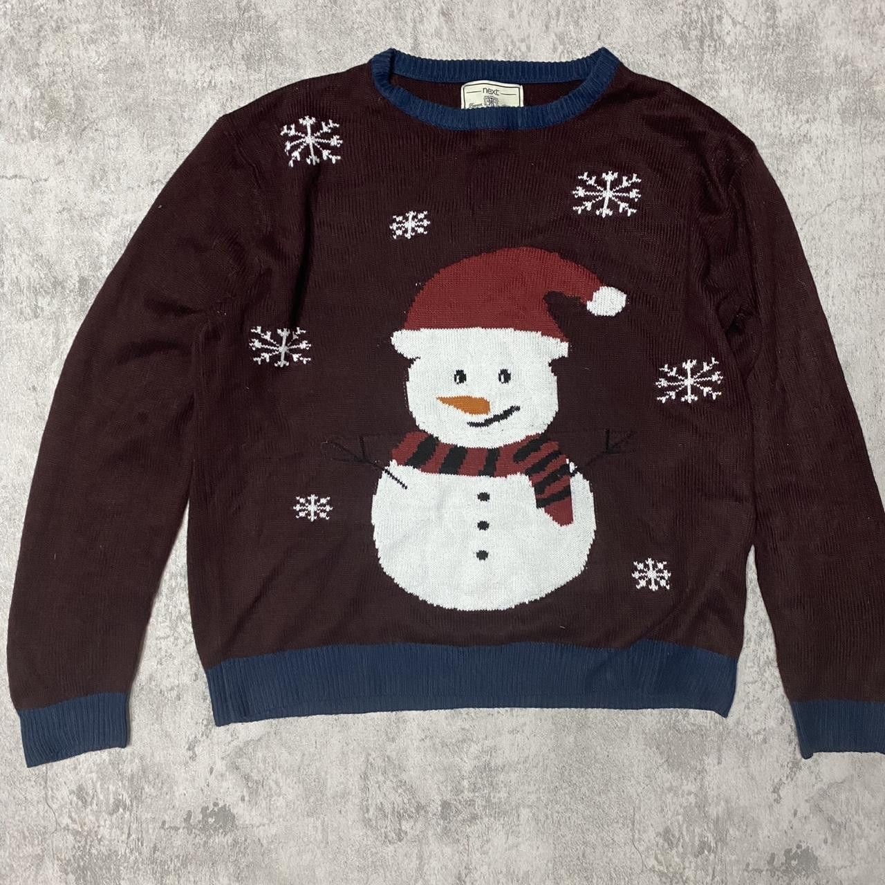 NEXT Brown and blue Next Christmas jumper #festive Size US XXL / EU 58 / 5 - 1 Thumbnail