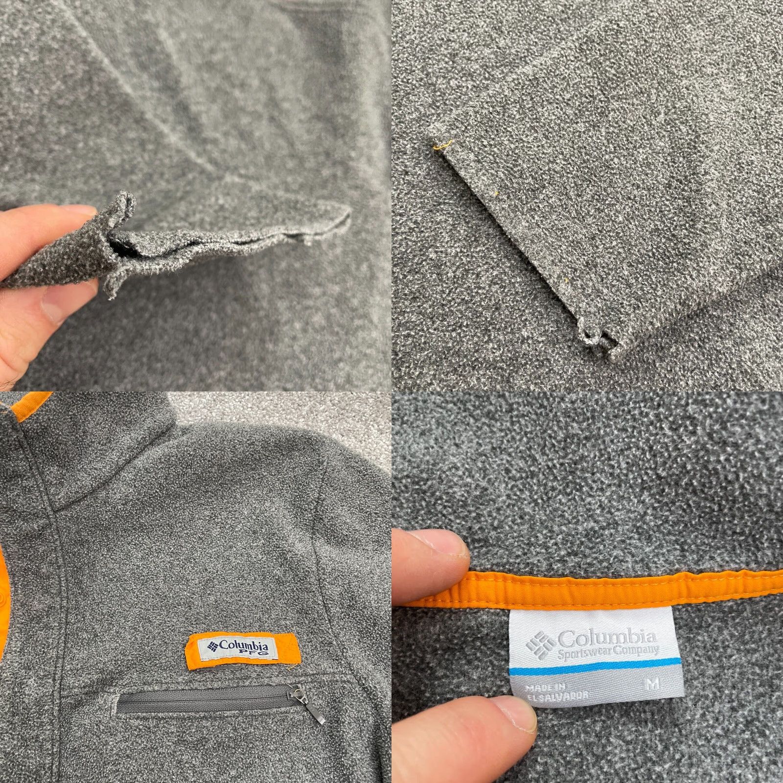 Vintage Columbia PFG Campfire Fleece Jacket Mens Medium Gray University Outdoor Classic Snap Size US M / EU 48-50 / 2 - 8 Thumbnail