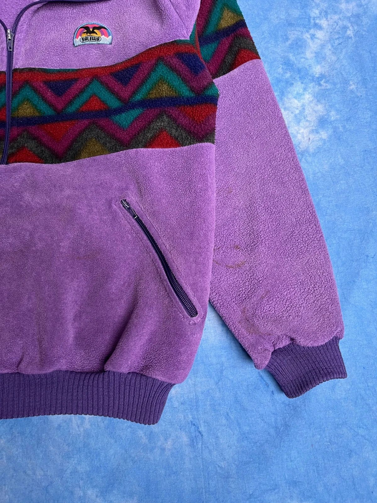 SALEWA Vintage 90s Salewa Aztec Synchilla Fleece Outdoor Granola Size US L / EU 52-54 / 3 - 7 Thumbnail