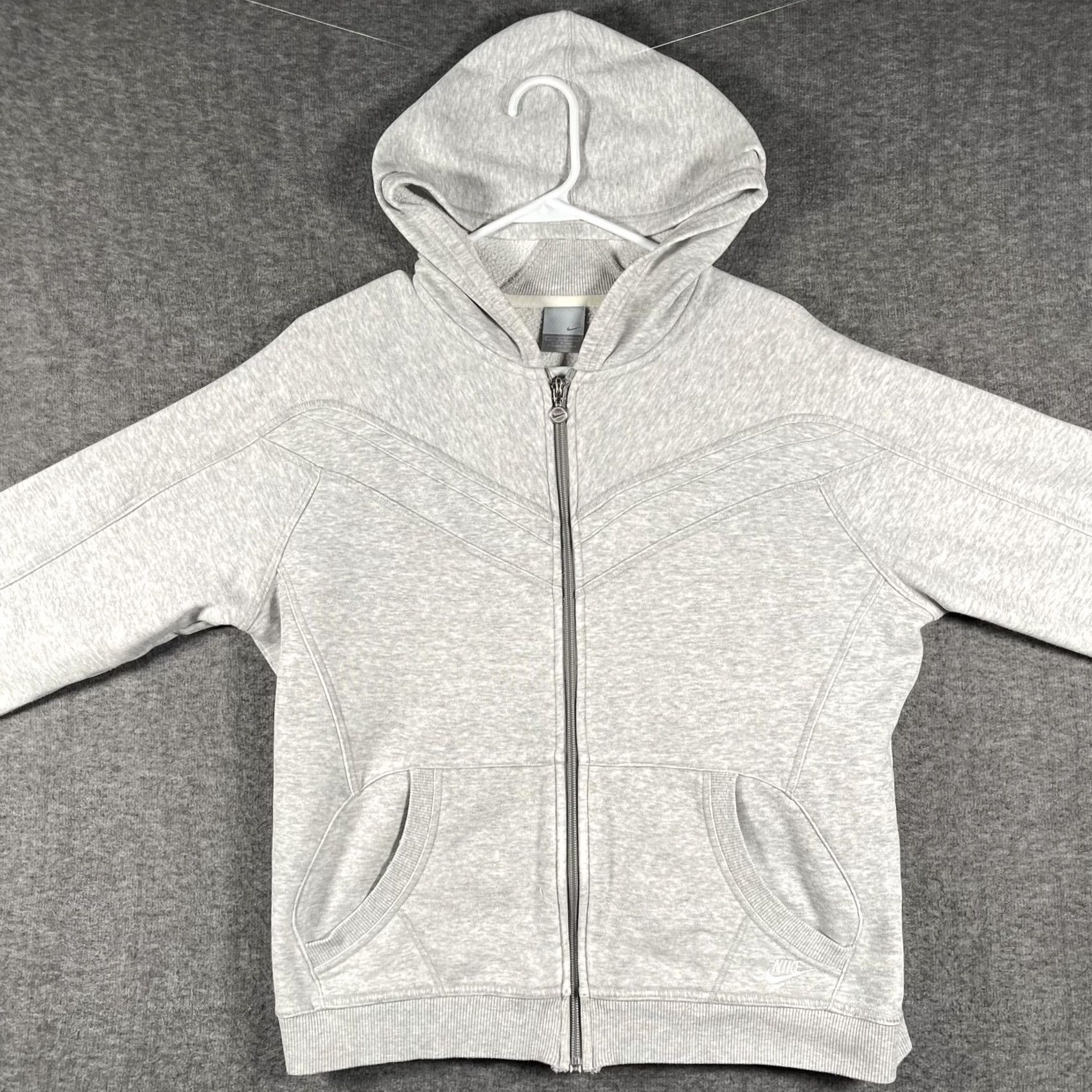 Nike Nike Hoodie Mens Large Gray Full Zip Fleece High Neck Logo Pockets Y2k Size US L / EU 52-54 / 3 - 3 Thumbnail