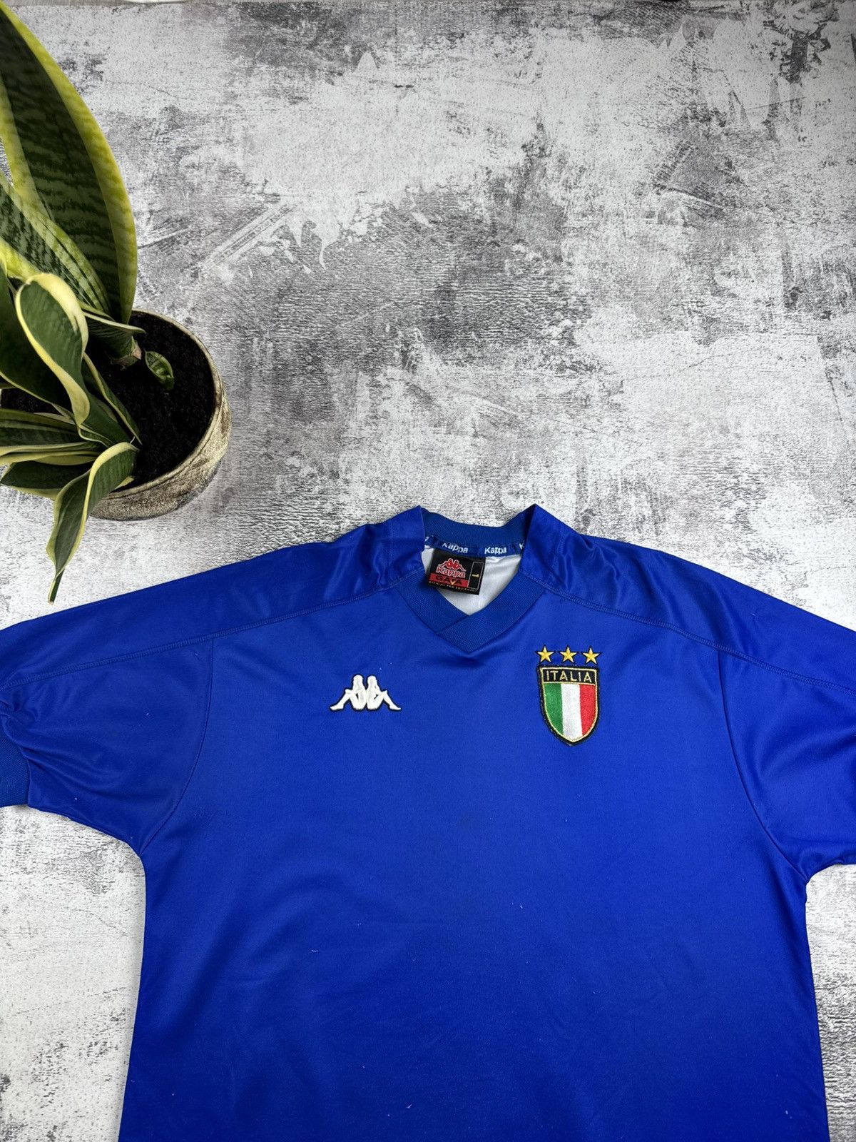 Kappa Vintage Italy 1998/2000 National Kappa Home Soccer Football T Shirt Jersey Tee Size US L / EU 52-54 / 3 - 5 Thumbnail