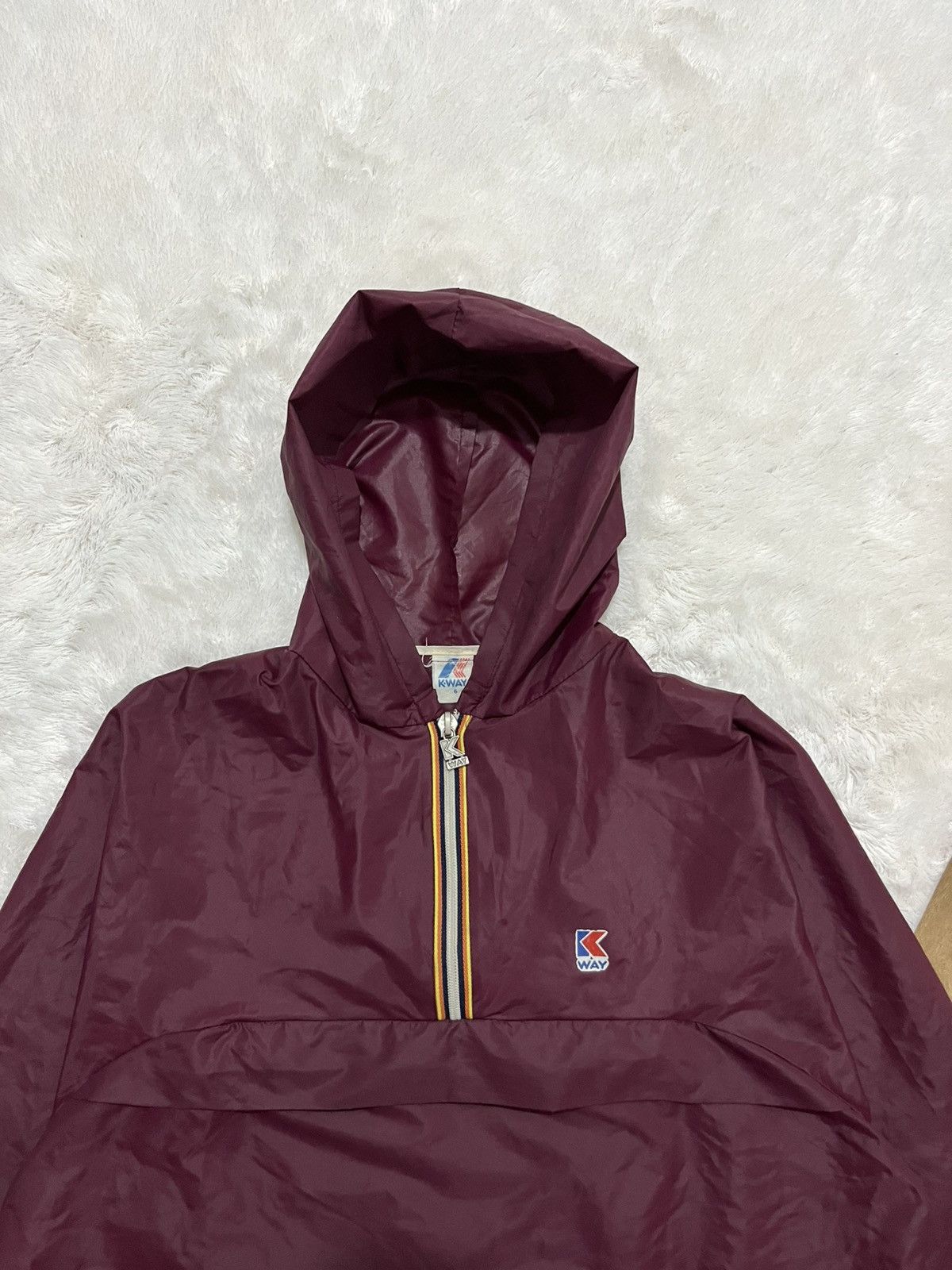 Other Vintage 90s K-Way Packable Windbreaker Jacket Burgundy Size US L / EU 52-54 / 3 - 2 Thumbnail