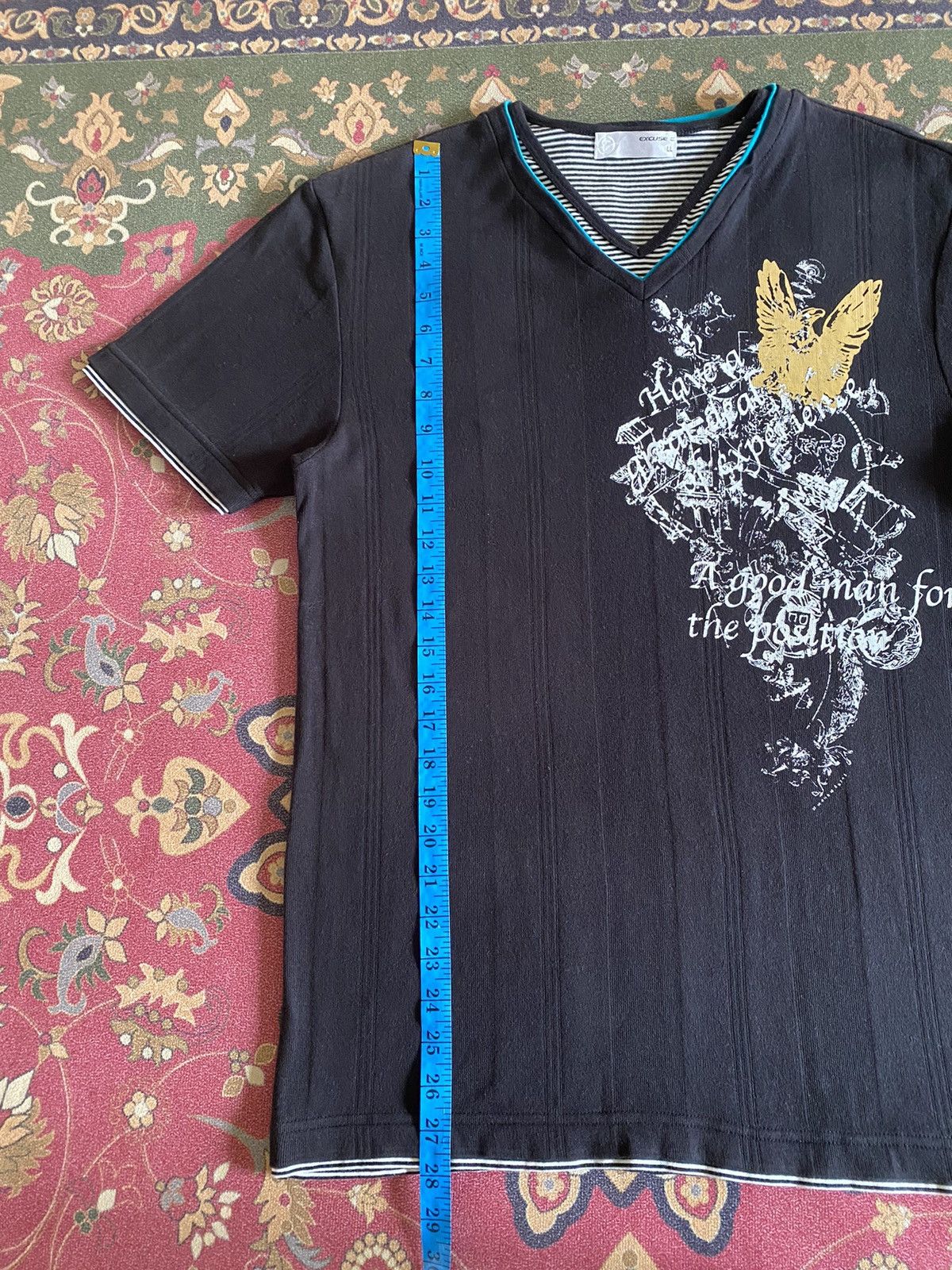 Beauty Beast Japanese Brand EXCUSE Double Layer Poem Design Style T-Shirt Size US M / EU 48-50 / 2 - 11 Thumbnail