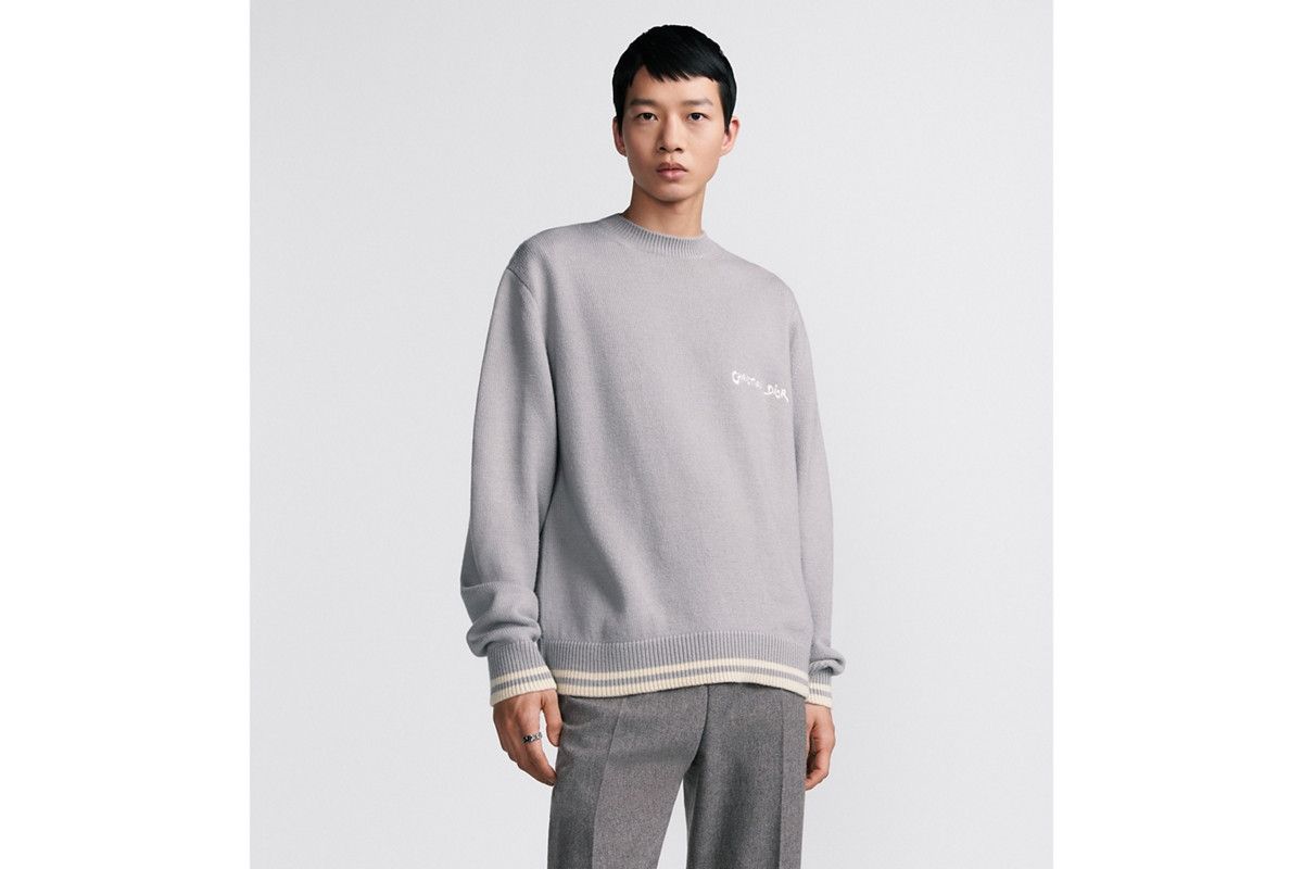Dior o1bcso1str0226 Tag Sweater in Grey Size US L / EU 52-54 / 3 - 4 Thumbnail