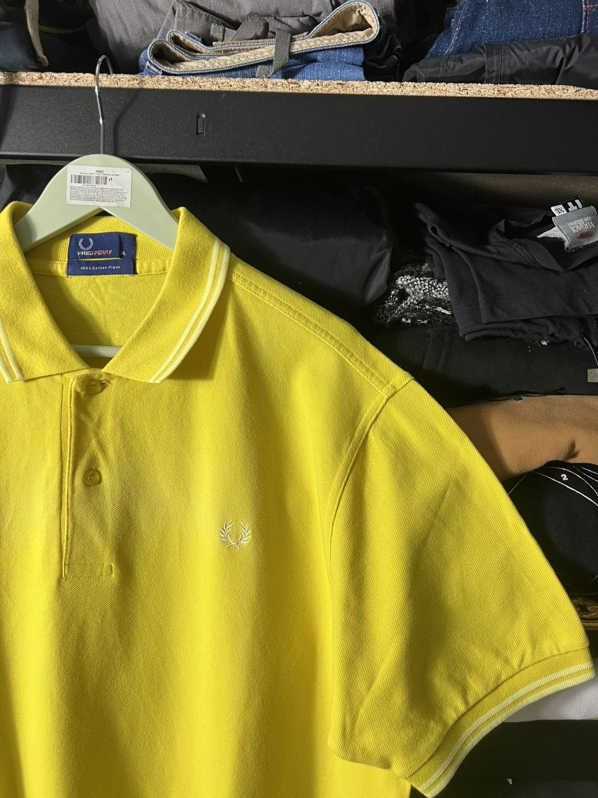 Fred Perry 🌿 Fred Perry Vintage Polo — Bright Yellow (XL) Size US XL / EU 56 / 4 - 4 Thumbnail