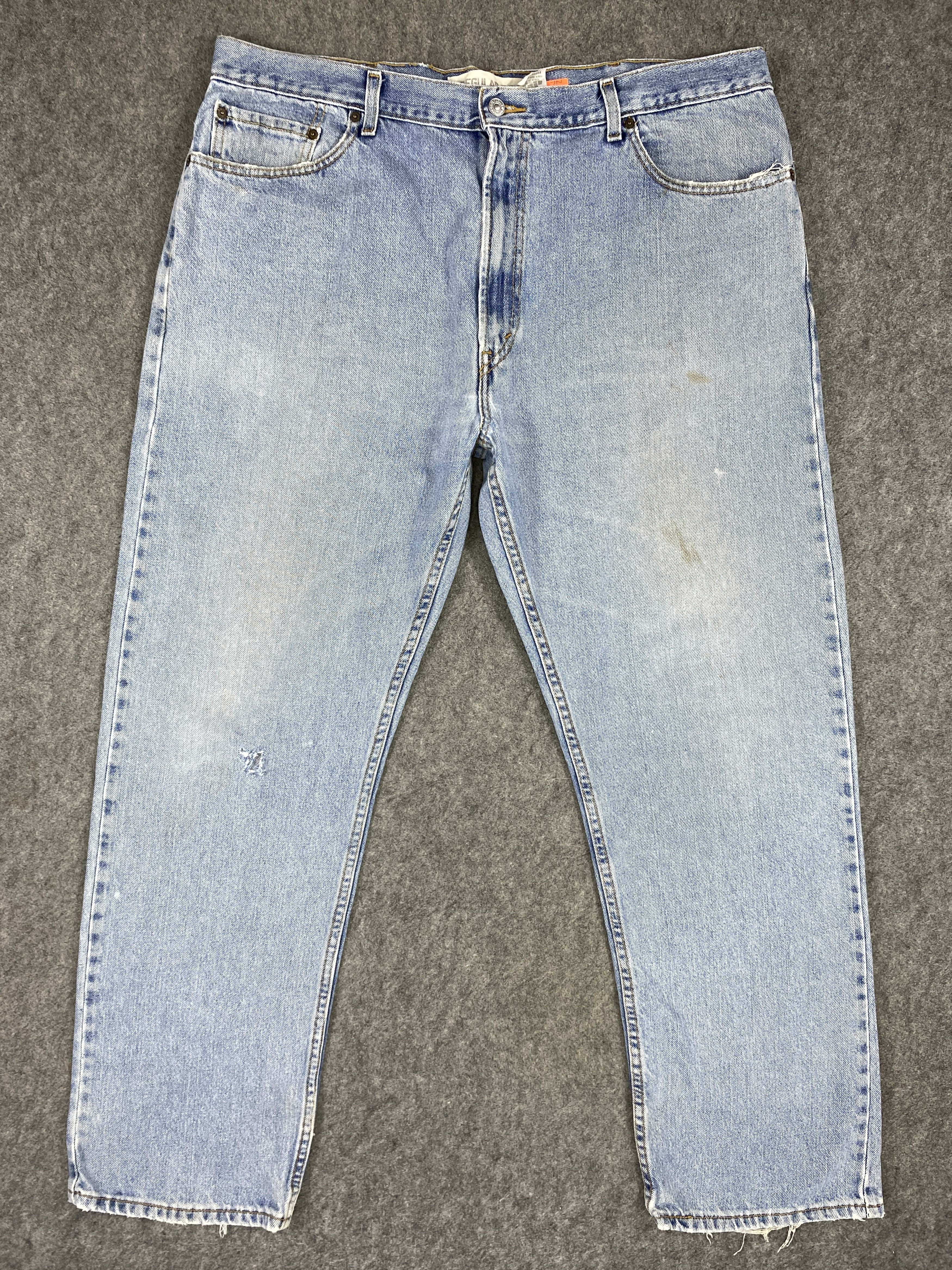 image of Distressed Denim x Hype Mid Blue Vintage Levi's 505 Jeans 40X32.5 Denim -Jn1789, Men's (Size 39)