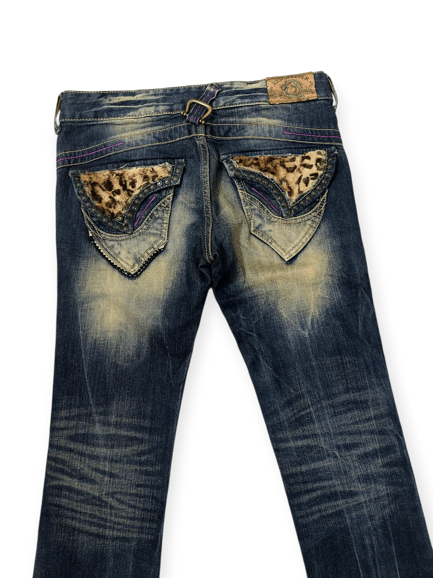 Edition Japan 🔥Red Pepper Jeans Flare Studded Fax Fur JAPAN Market Size 30" / US 8 / IT 44 - 1 Thumbnail