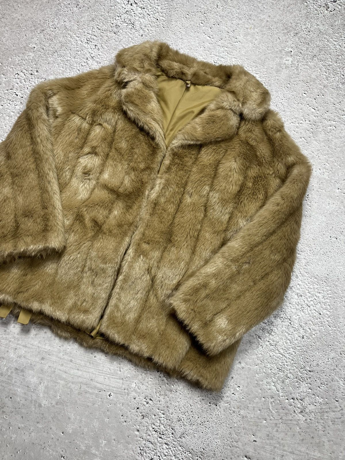 Other Women’s Vintage Faux Fur Coat Brown Jacket Size L / US 10 / IT 46 - 2 Thumbnail