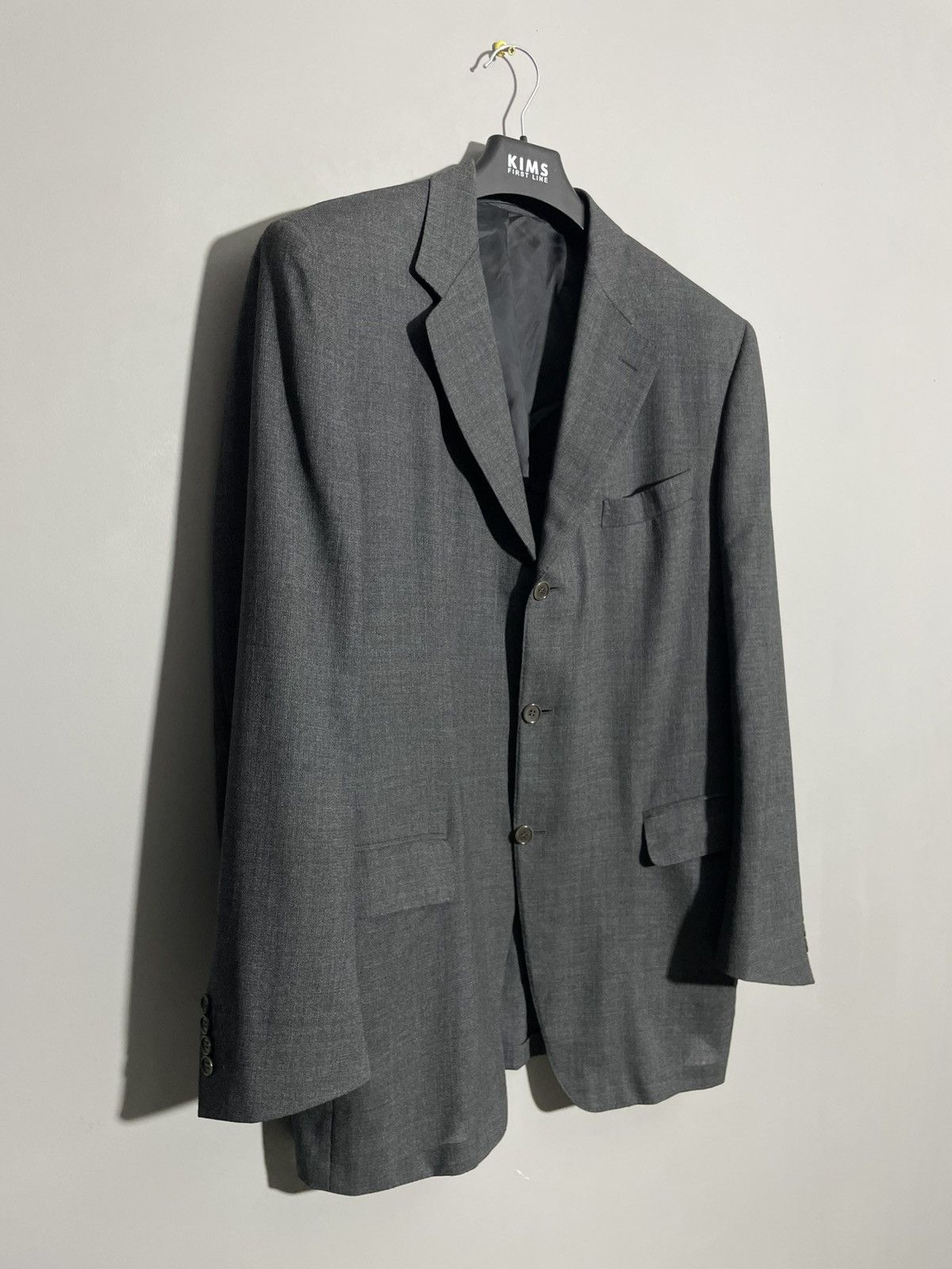 Canali Vintage Canali Two Piece Wool Suit Blazer/Pants Italy Size 52L - 3 Thumbnail