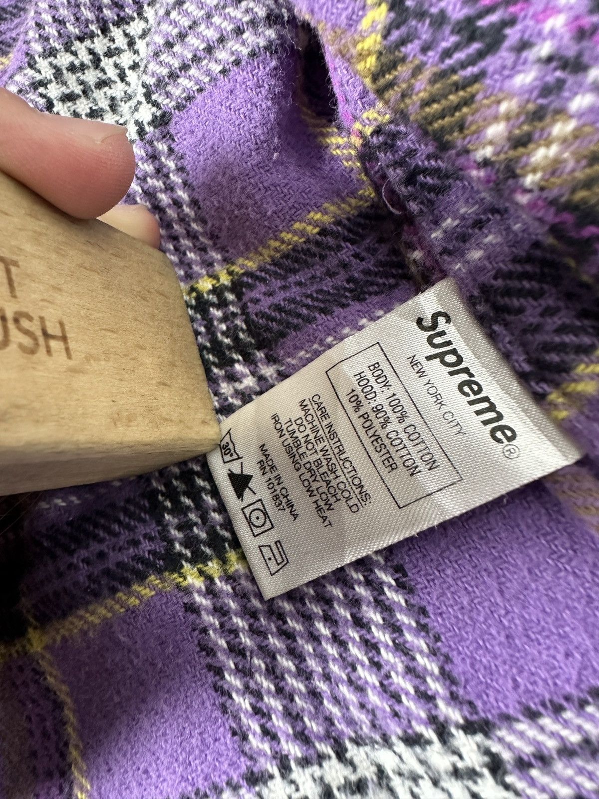 Supreme S/S’18 Plaid Flannel Hooded Shirt Size US L / EU 52-54 / 3 - 9 Thumbnail