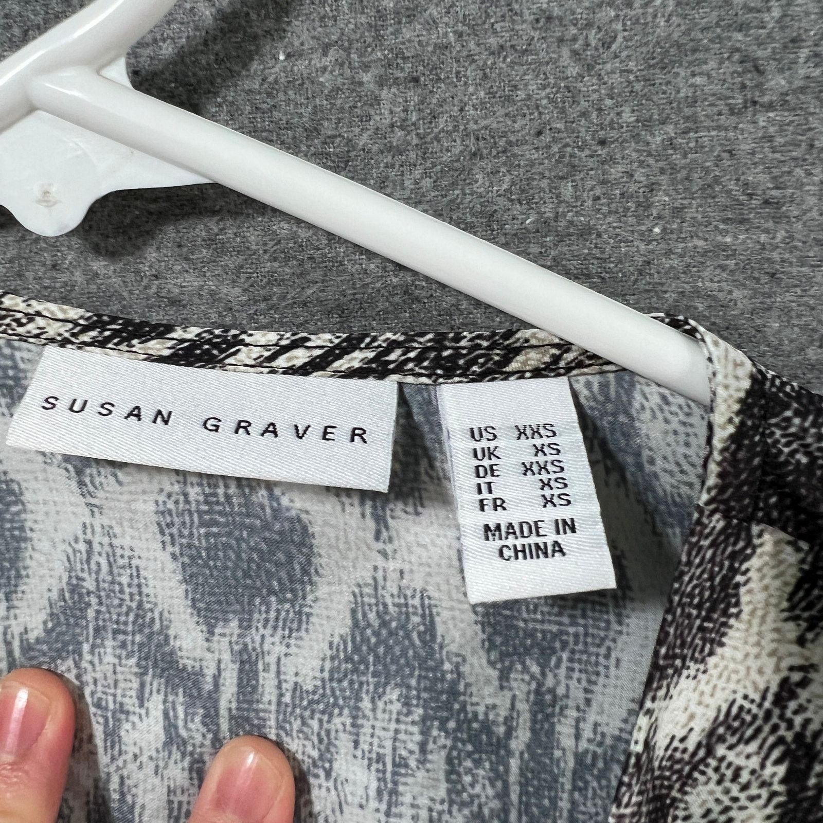 Other Susan Graver Printed Charmeuse Cardigan and Knit Size XXS / US 00 / IT 34 - 3 Thumbnail
