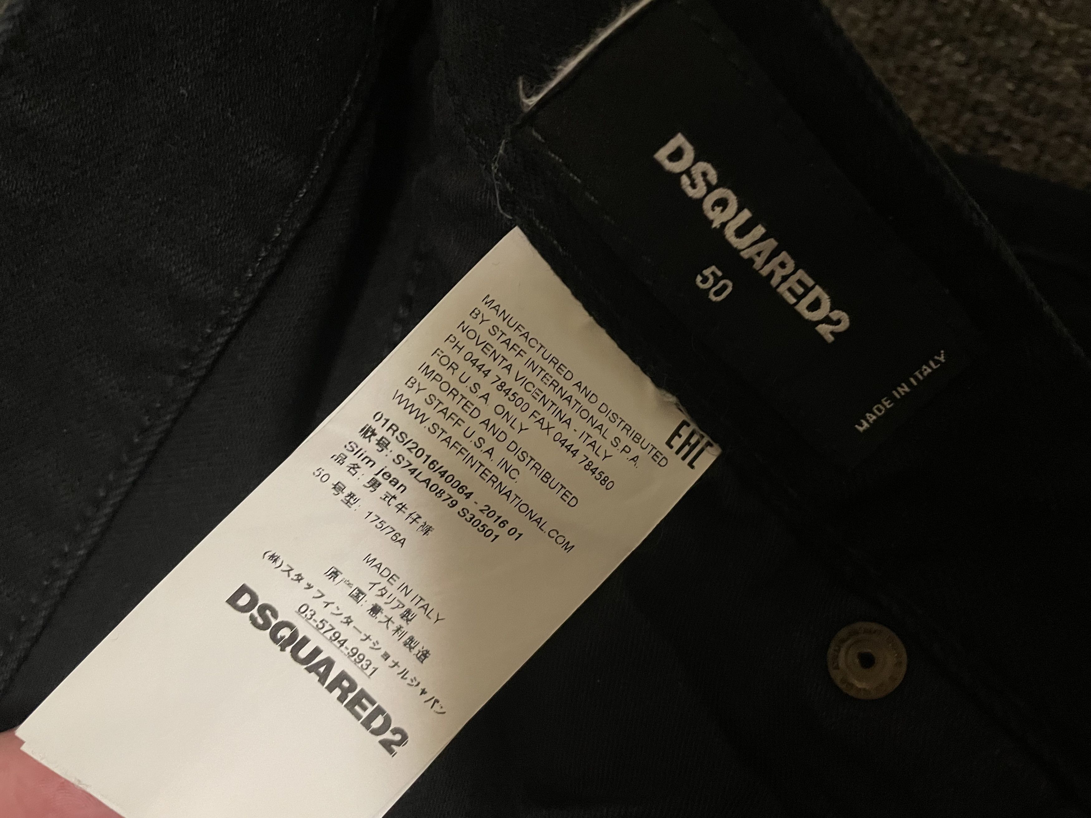 Dsquared2 DSQUARED2 black stretch casual jeans size 50 Size US 34 / EU 50 - 5 Thumbnail