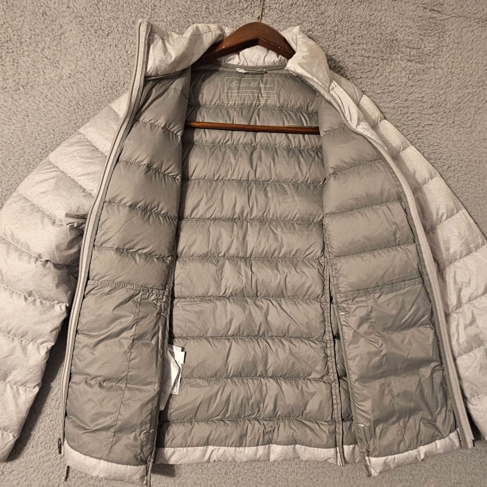 Eddie Bauer Eddie Bauer Jacket Womens M Gray EB650 Down Puffer Full Zip Quilted Coat Size M / US 6-8 / IT 42-44 - 3 Thumbnail