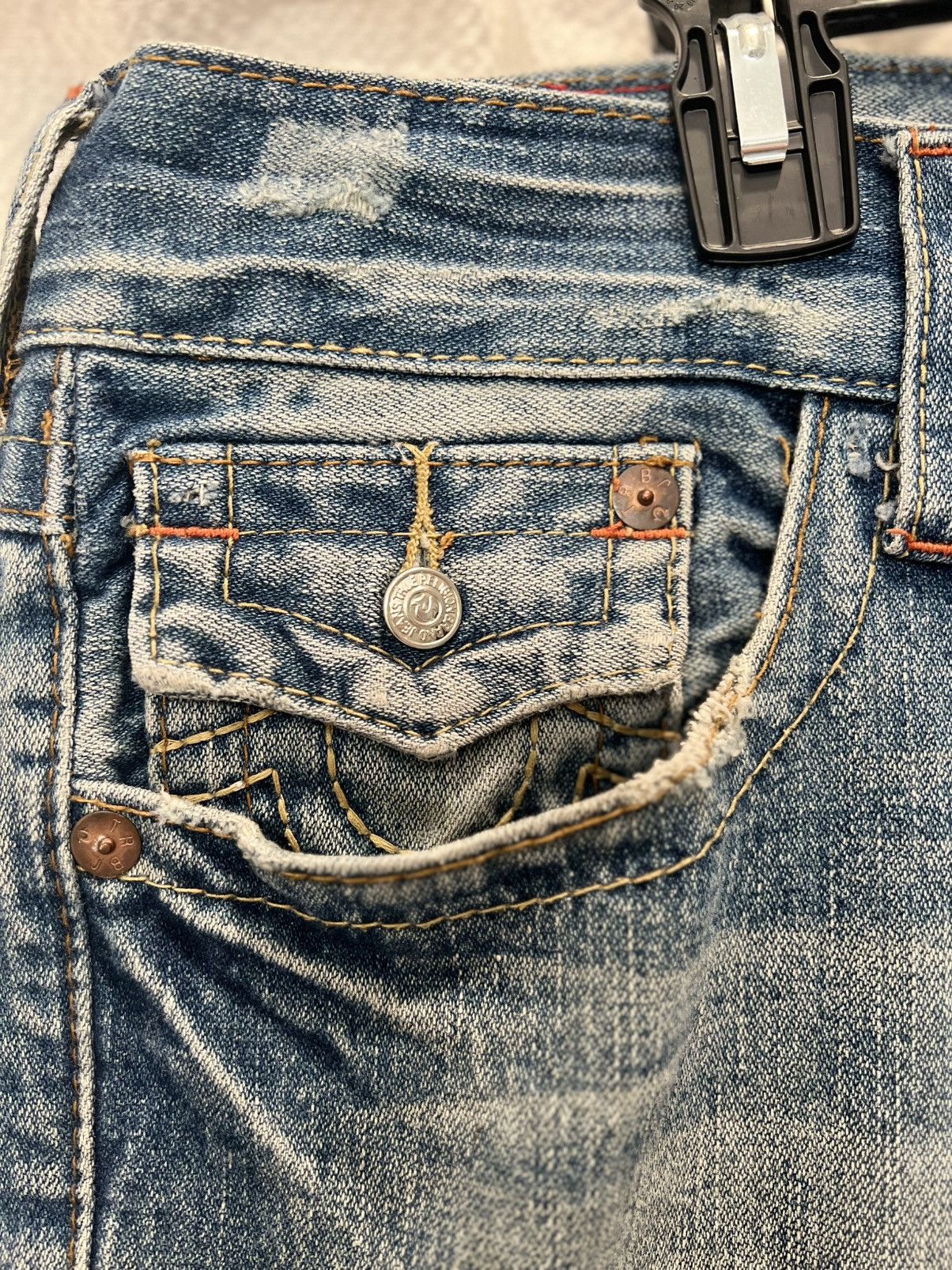 True Religion True Religion Embroidered Back Pocket Jeans Size US 38 / EU 54 - 3 Thumbnail