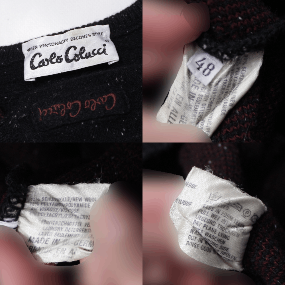 Carlo Colucci 80S Wool Nylon Knit Made in West Germany Size US M / EU 48-50 / 2 - 7 Thumbnail