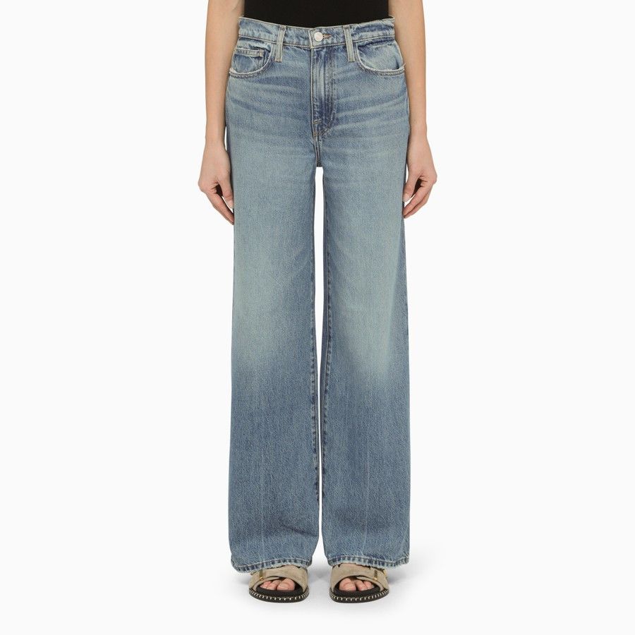 Frame o1d2blof0824 Denim Wide-Leg Jeans in Blue Size 27" / US 4 / IT 40 - 1 Thumbnail