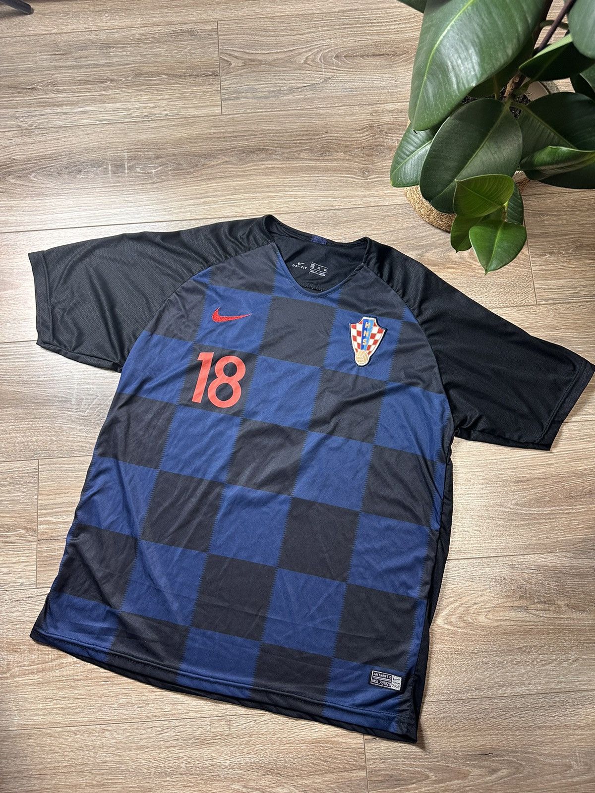 Pre-owned Fifa World Cup X Nike Croatia Soccer Jersey 15 Rebić 2018 World Cup Away In Blue