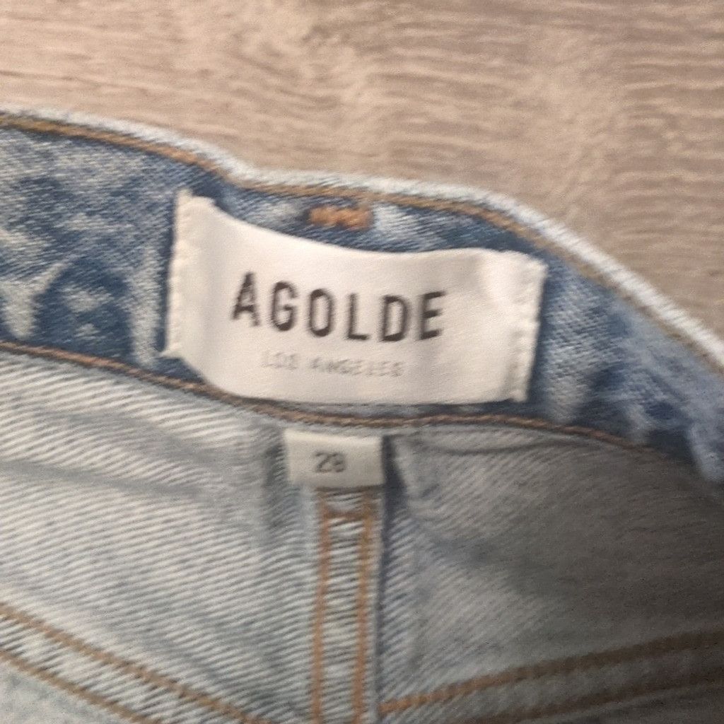 Agolde Agolde distressed raw hem Riley crop jeans size 29 Size 29" - 7 Thumbnail
