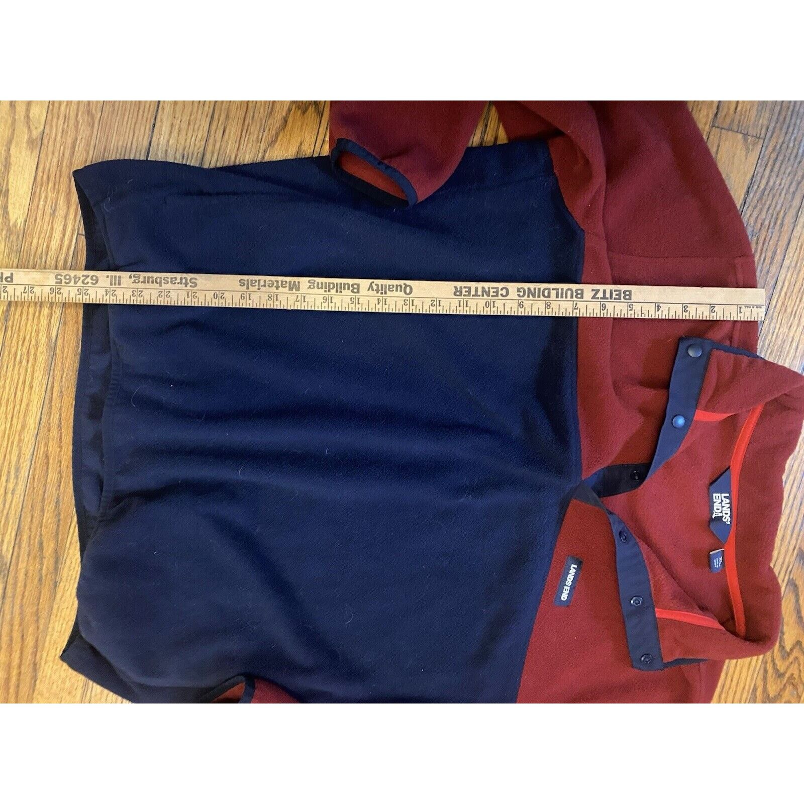 Lands' End Lands End Fleece Sweatshirt Pullover Jacket Mens XL Pockets Size US XL / EU 56 / 4 - 8 Thumbnail