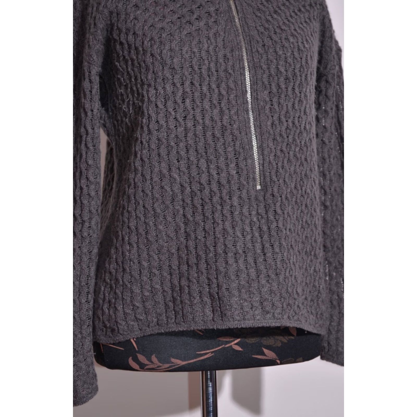 The Kooples The Kooples Cardigan Jumper Grey Women's M Wool Alpaca Cashmere V-Neck Knit Top Modern 90s? Size M / US 6-8 / IT 42-44 - 3 Thumbnail