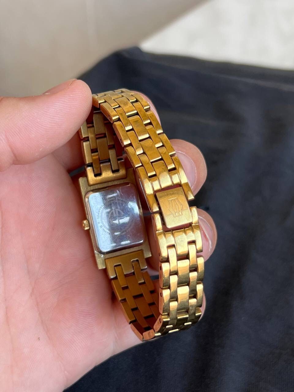 Japanese Brand Vintage Japanese style futuristic Form Tank Gold Link Watch Size ONE SIZE - 6 Thumbnail