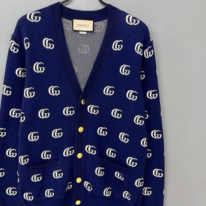 Gucci Gucci Double G old flower full print embroidered cardigan c Size S / US 4 / IT 40 - 2 Thumbnail