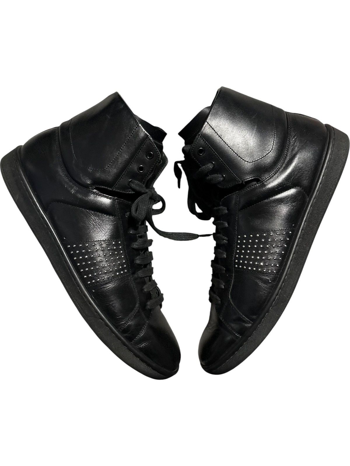 Saint Laurent Paris 40 Saint Laurent Studded High Top Rhinestone leather sneaker Size US 8 / EU 41 - 1 Thumbnail