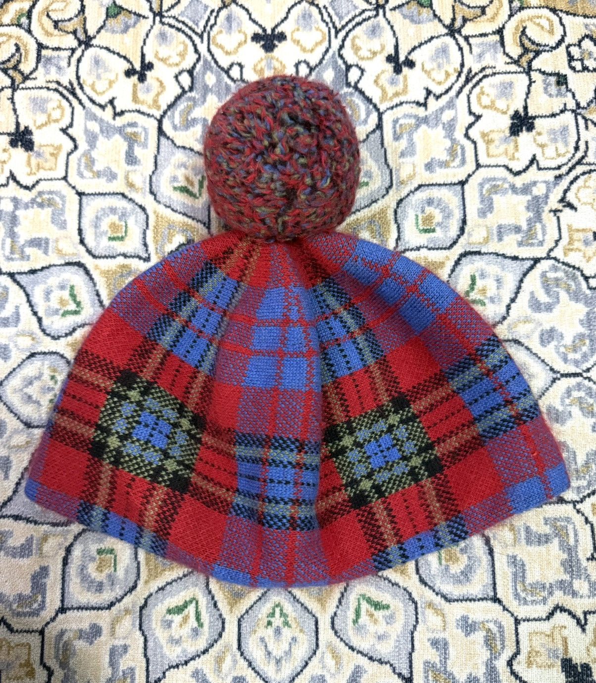 Vivienne westwood tartan pom-pom beret