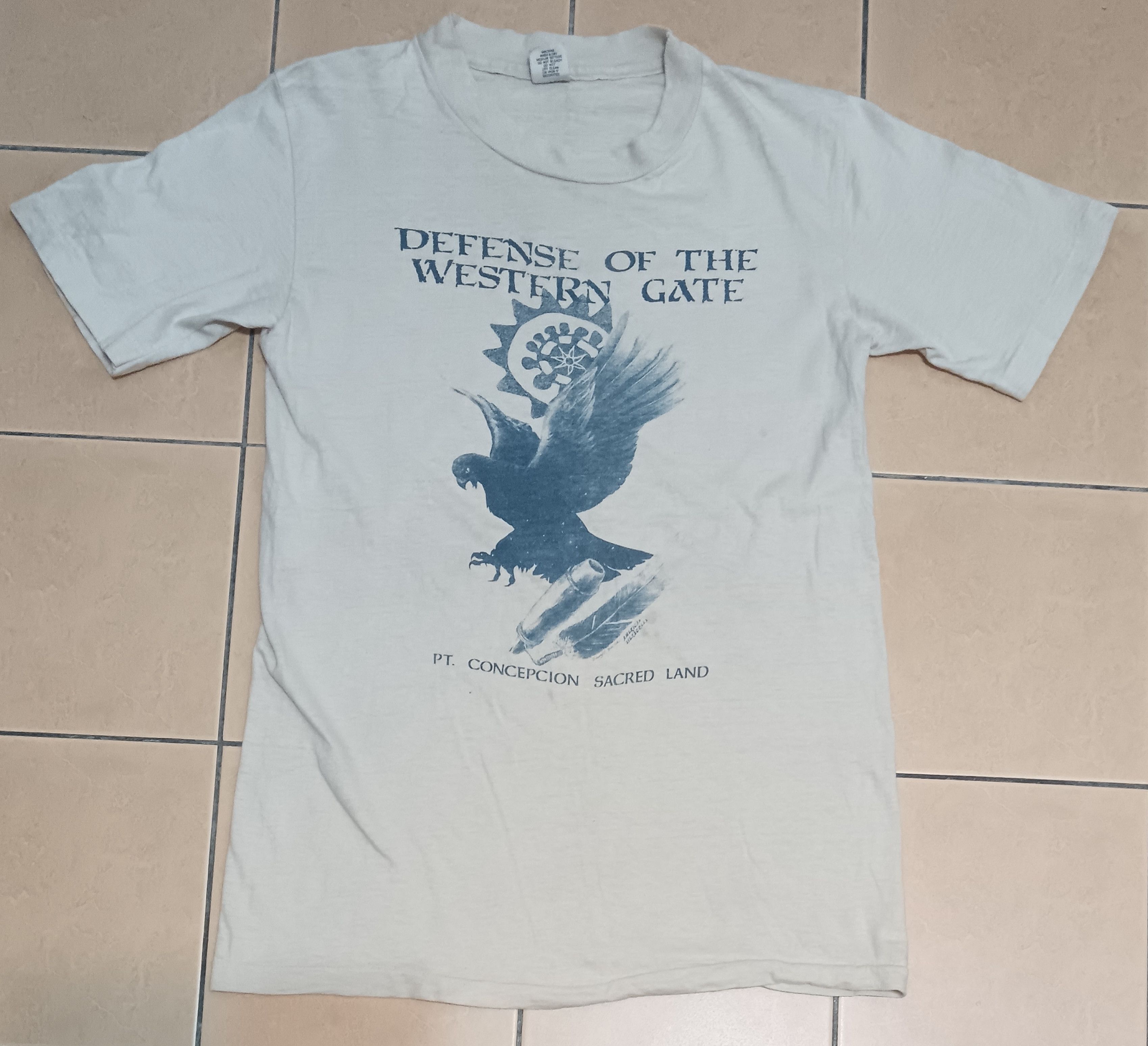 Vintage VINTAGE 80s MILITARY ART POEM PARODY SHIRT Size US S / EU 44-46 / 1 - 2 Thumbnail