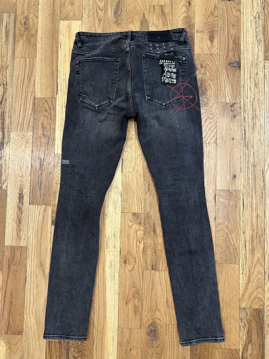 Ksubi Ksubi Red Embroidered Spell Black Denim Jeans Size 32 Size US 32 / EU 48 - 2 Thumbnail