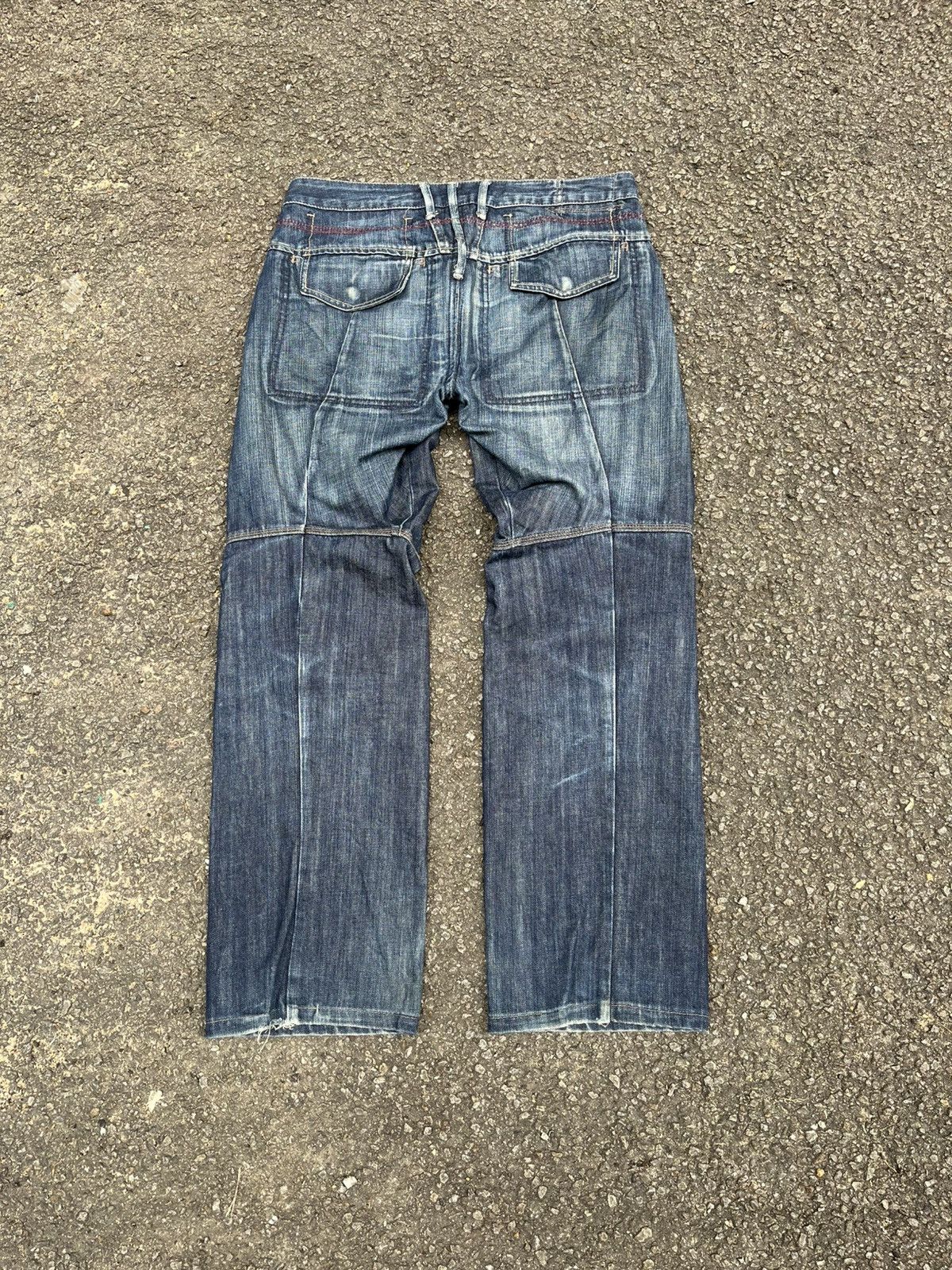 Marithe + Francois Girbaud Vintage Y2K MFG Faded Jeans Size US 33 - 11 Thumbnail