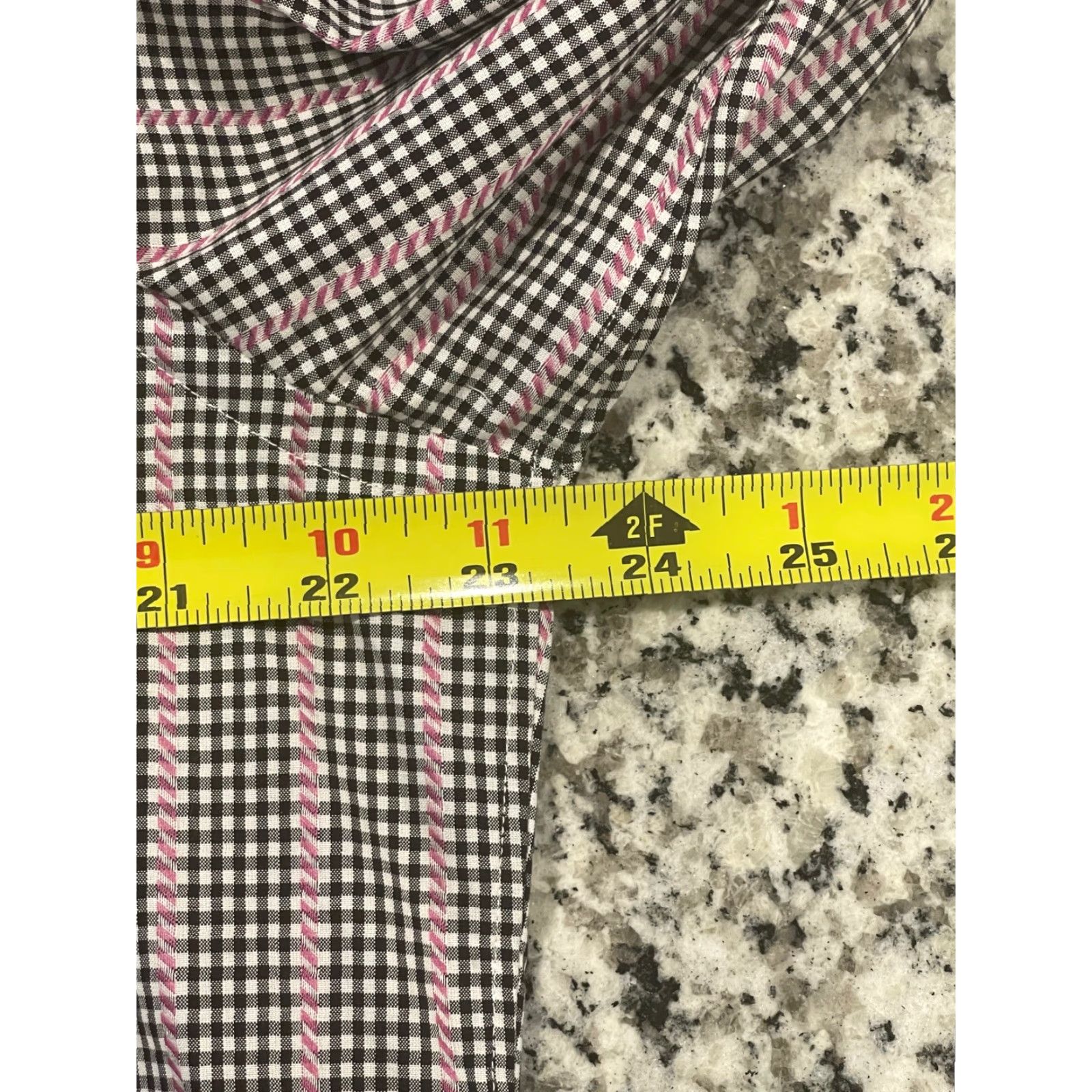 Robert Graham Robert Graham Mens Shirt Button-Up Long Sleeve Check Black White Contrasting Trim Embroidered Logo Size US M / EU 48-50 / 2 - 7 Thumbnail