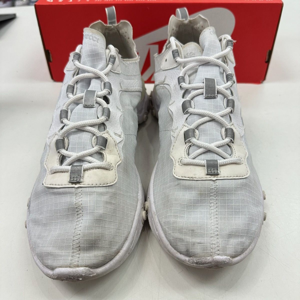Nike Size 10.5 - Nike React Element 55 Pure Platinum BQ6167-101 Size US 10.5 / EU 43-44 - 4 Thumbnail