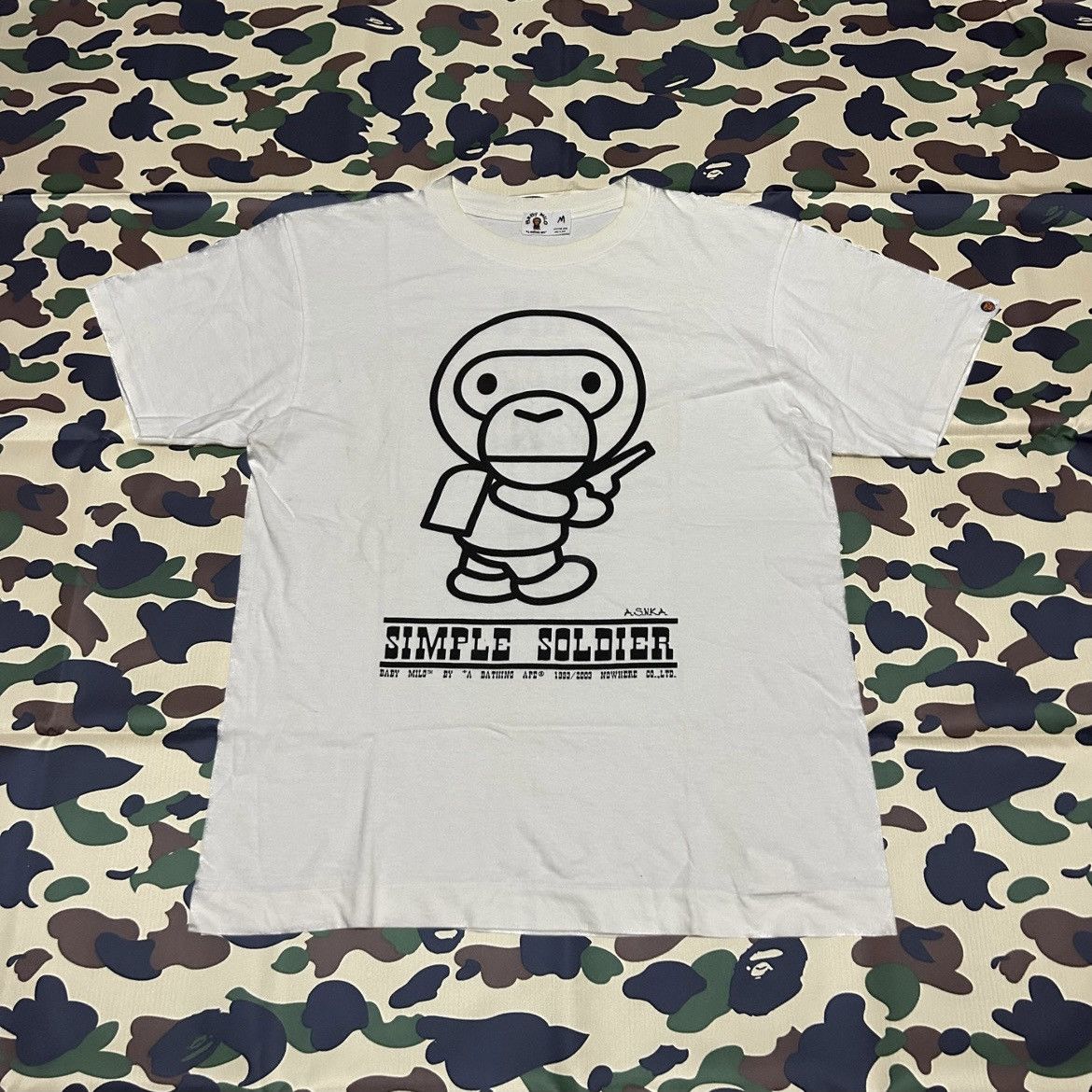 Bape Baby Milo Simple Soldier Tee Size US M / EU 48-50 / 2 - 1 Thumbnail